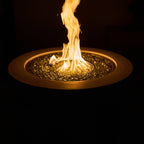 Magnesium Oxide 31" Square Fire Pit Table with Stainless Steel Burner & Glass Beads (PAG - 24933TA) - Direct Wicker