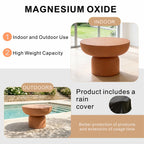 Magnesium Oxide MgO Indoor & Outdoor Side Table (PAD-2629ST-BR) - Direct Wicker
