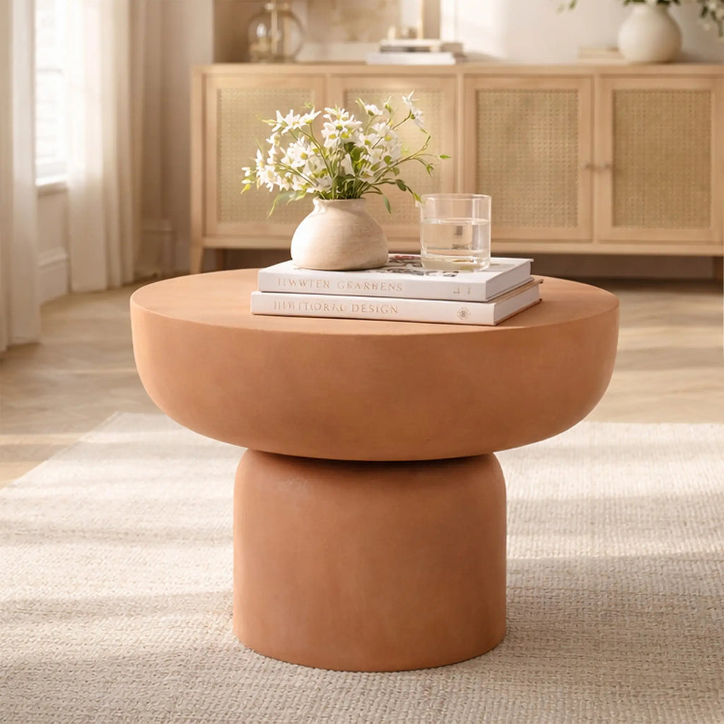 Magnesium Oxide MgO Indoor & Outdoor Side Table (PAD-2629ST-BR) - Direct Wicker