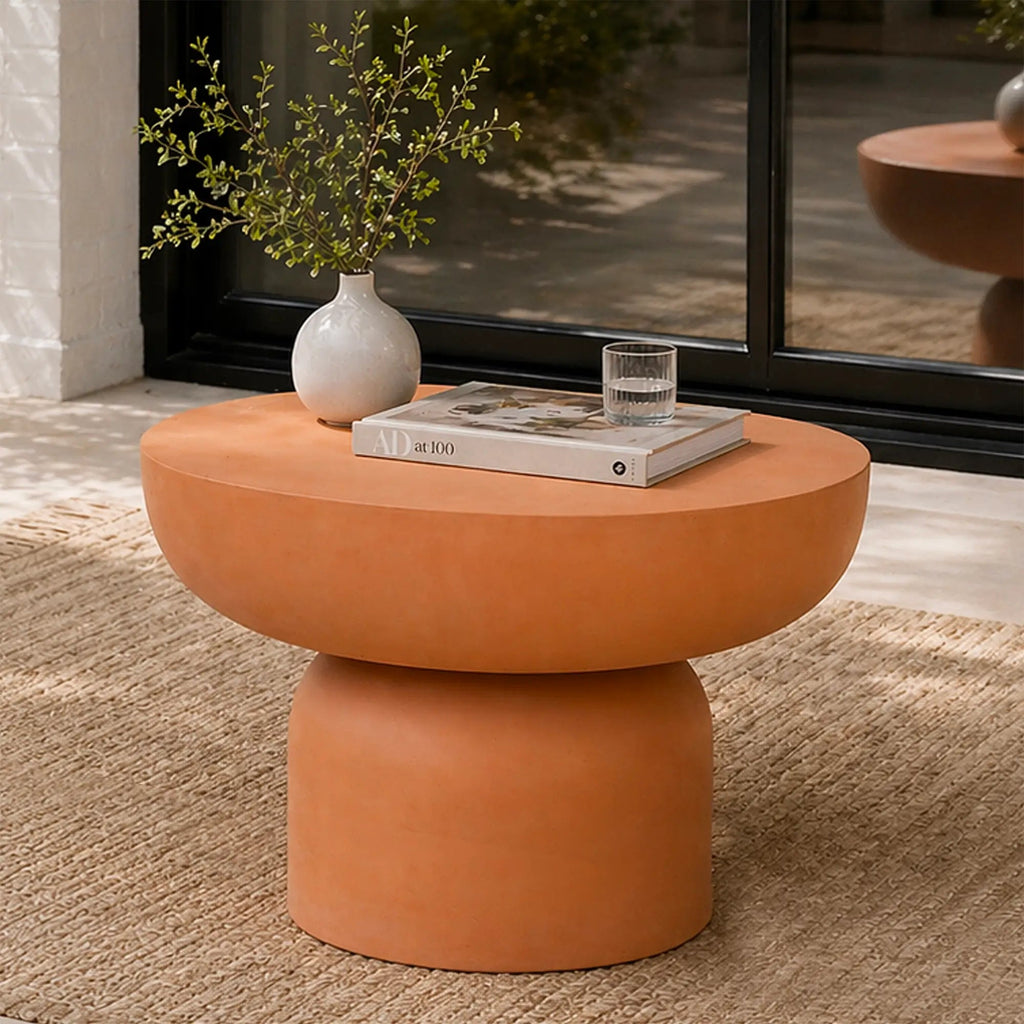 Magnesium Oxide MgO Indoor & Outdoor Side Table (PAD-2629ST-BR) - Direct Wicker