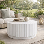 Magnesium Oxide MgO Outdoor Coffee Table (PAD-2631CT-WH) - Direct Wicker