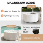 Magnesium Oxide MgO Outdoor Coffee Table (PAD-2631CT-WH) - Direct Wicker