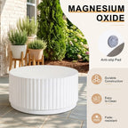 Magnesium Oxide MgO Outdoor Coffee Table (PAD-2631CT-WH) - Direct Wicker