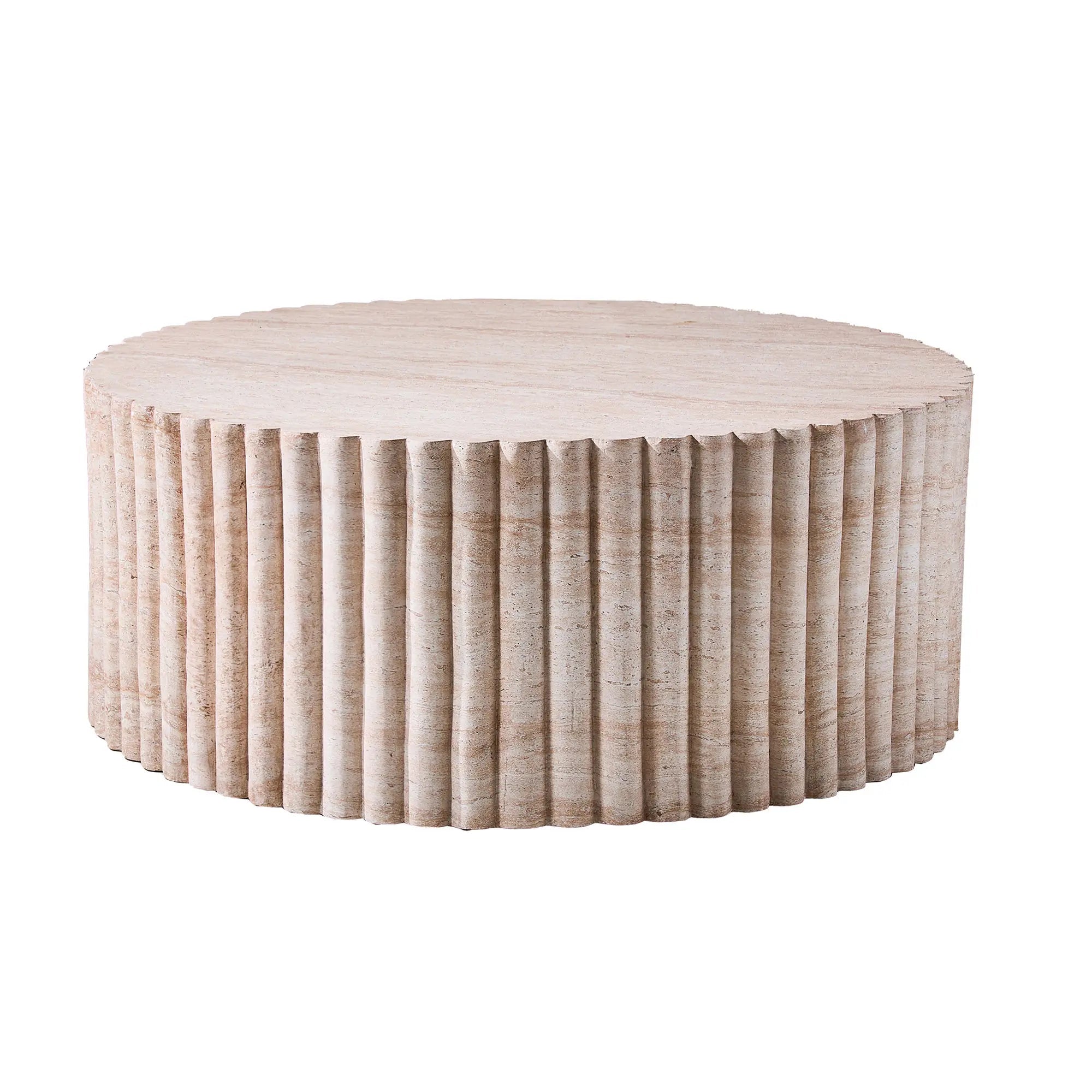 Magnesium Oxide MgO Round Coffee Table (PAD-24934TA-YE) - Direct Wicker
