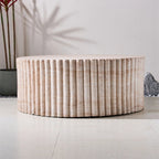 Magnesium Oxide MgO Round Coffee Table (PAD-24934TA-YE) - Direct Wicker