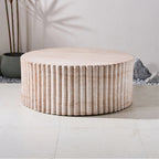 Magnesium Oxide MgO Round Coffee Table (PAD-24934TA-YE) - Direct Wicker
