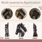Majestic Flowing Mane Horse Head Magnesium Oxide Sculpture (GS-2612-GR-QZYY) - Direct Wicker