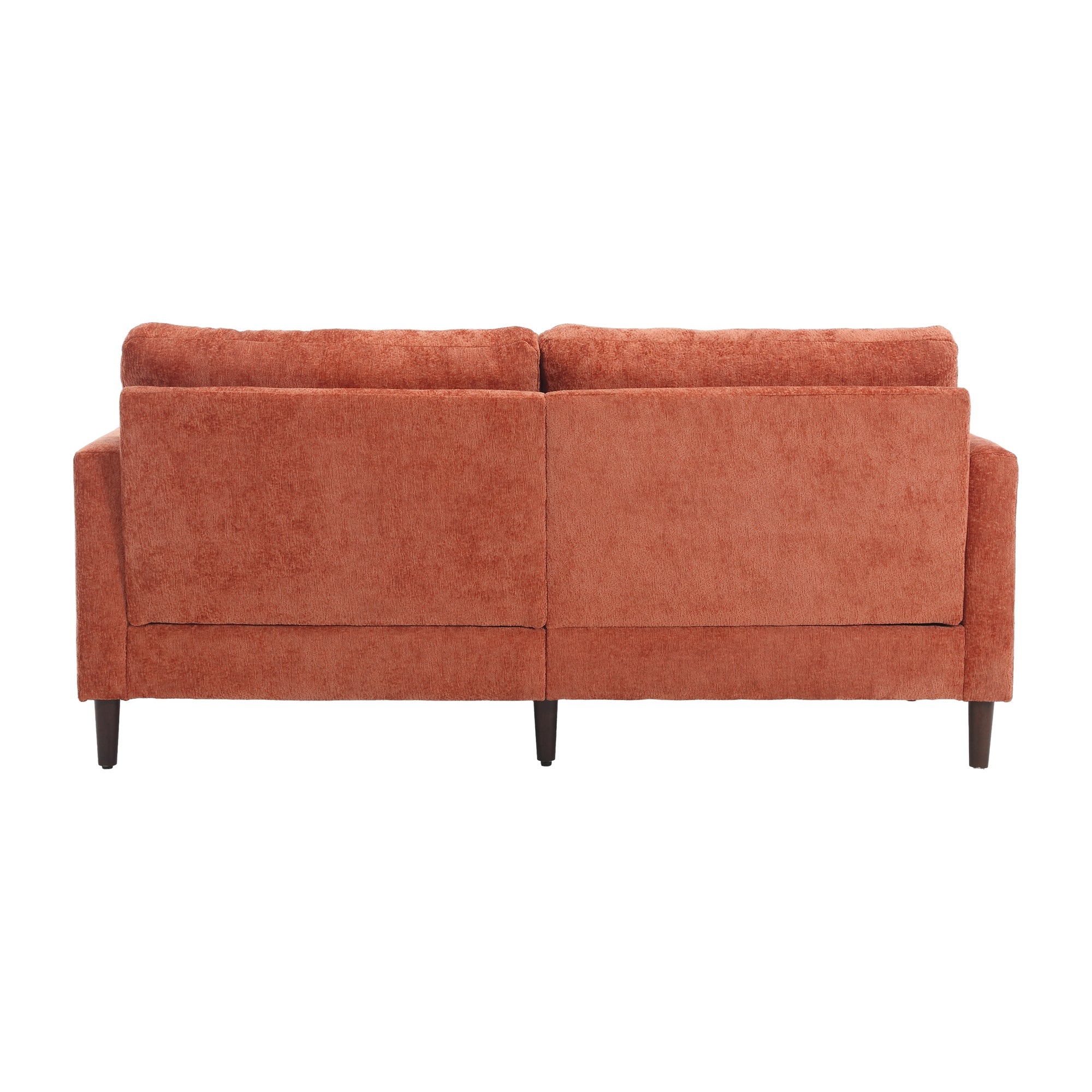 Mid Century Modern Chenille Fabric Loveseat Sofa with Brown Wood Feet (W395P151899) - Direct Wicker