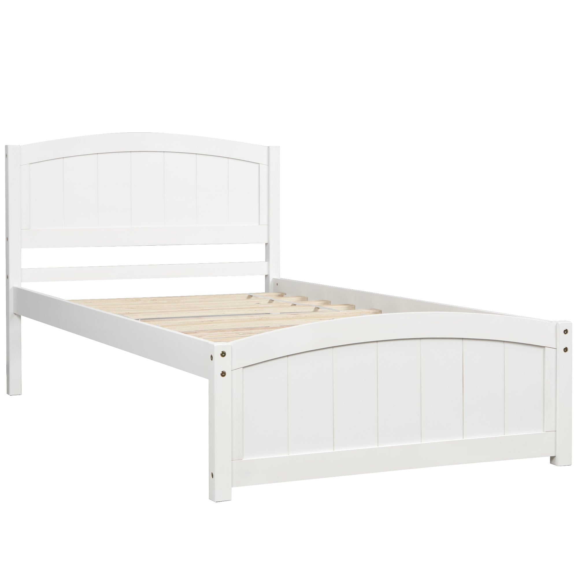 Minimalist Wood Platform Bed with Headboard and Footboard (WF190781AAK) - Direct Wicker