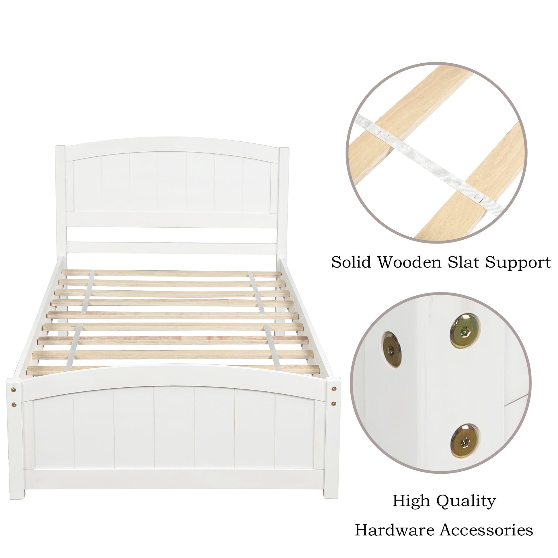 Minimalist Wood Platform Bed with Headboard and Footboard (WF190781AAK) - Direct Wicker