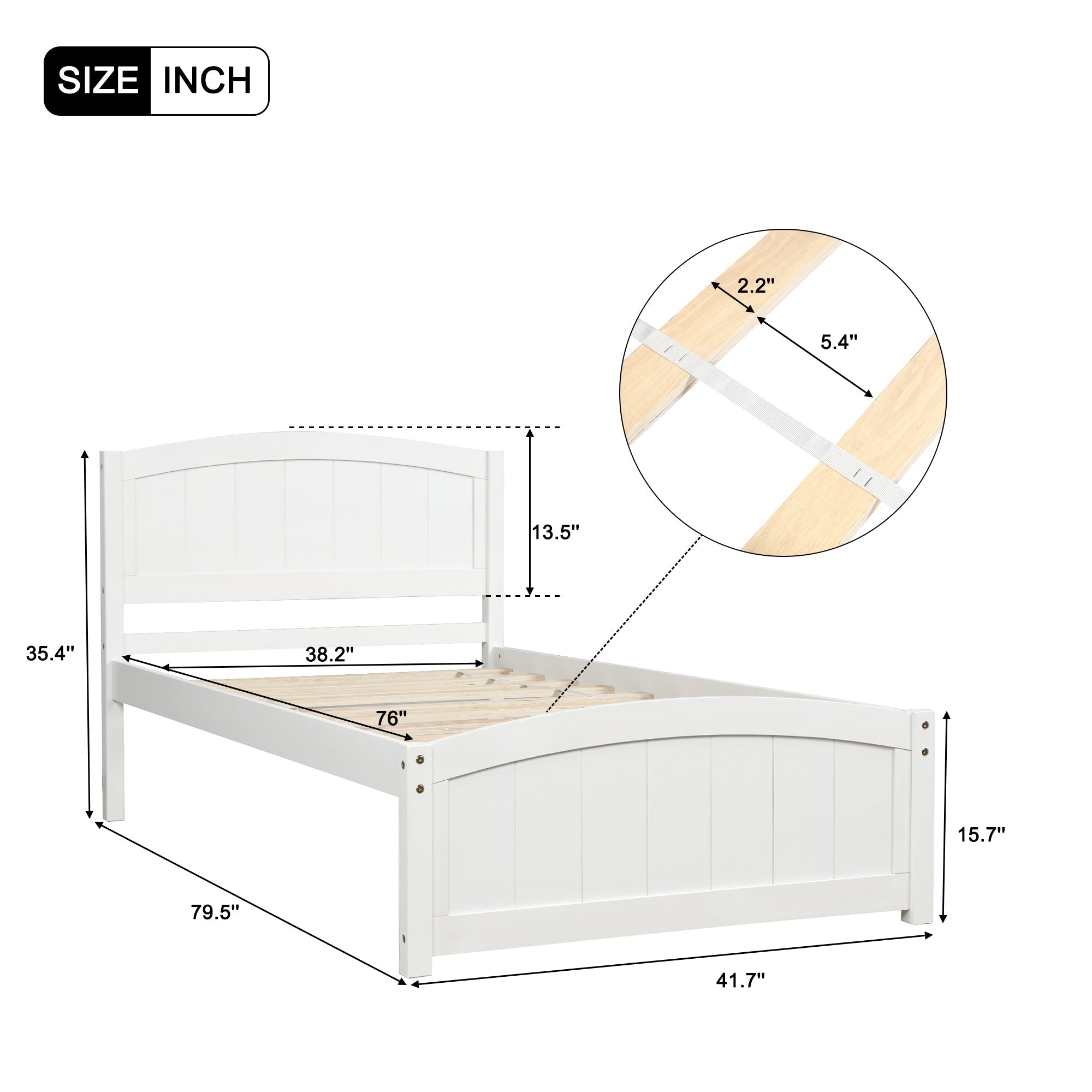 Minimalist Wood Platform Bed with Headboard and Footboard (WF190781AAK) - Direct Wicker