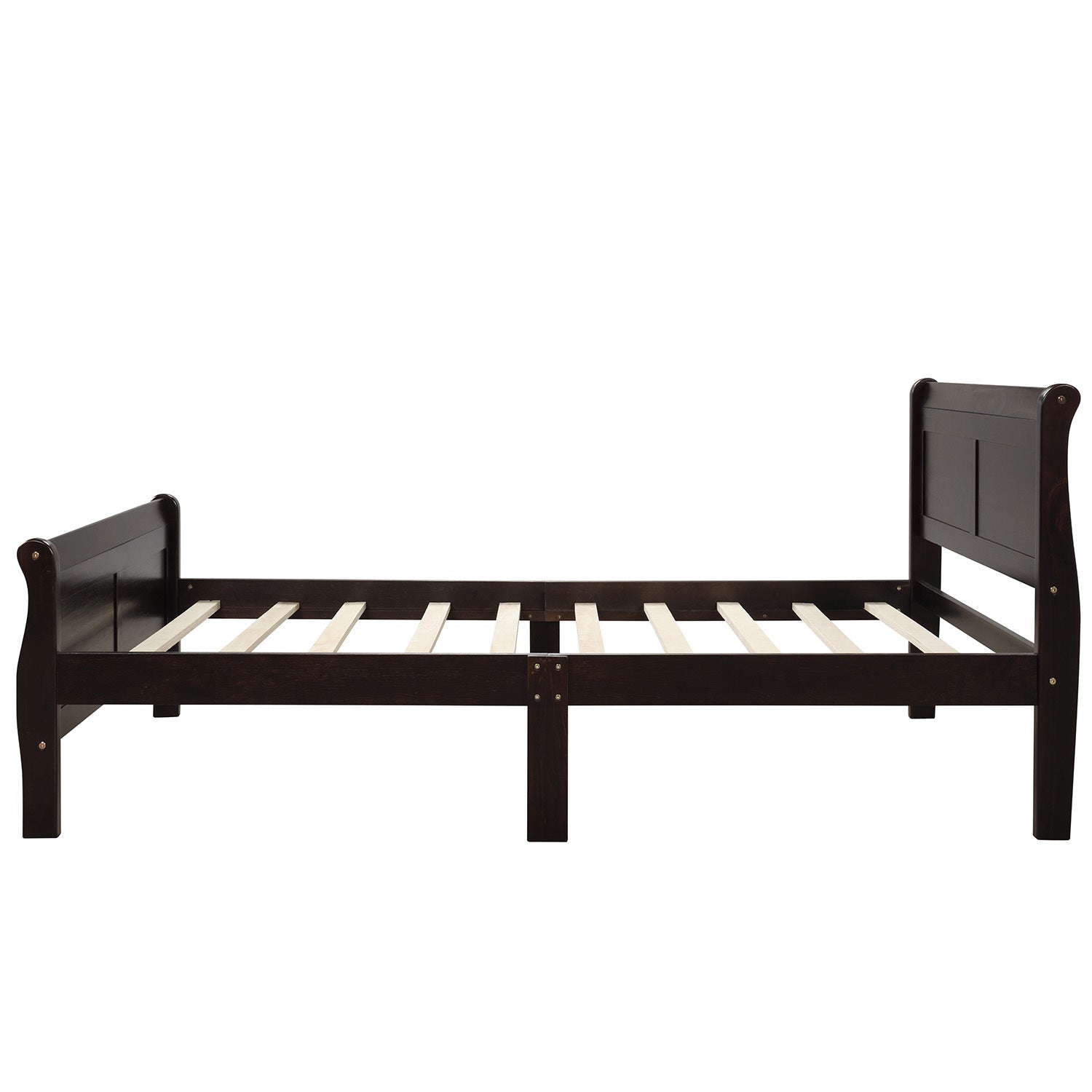 Minimalist Wood Platform Twin Bed Frame with Headboard and Footboard (WF192439AAP) - Direct Wicker