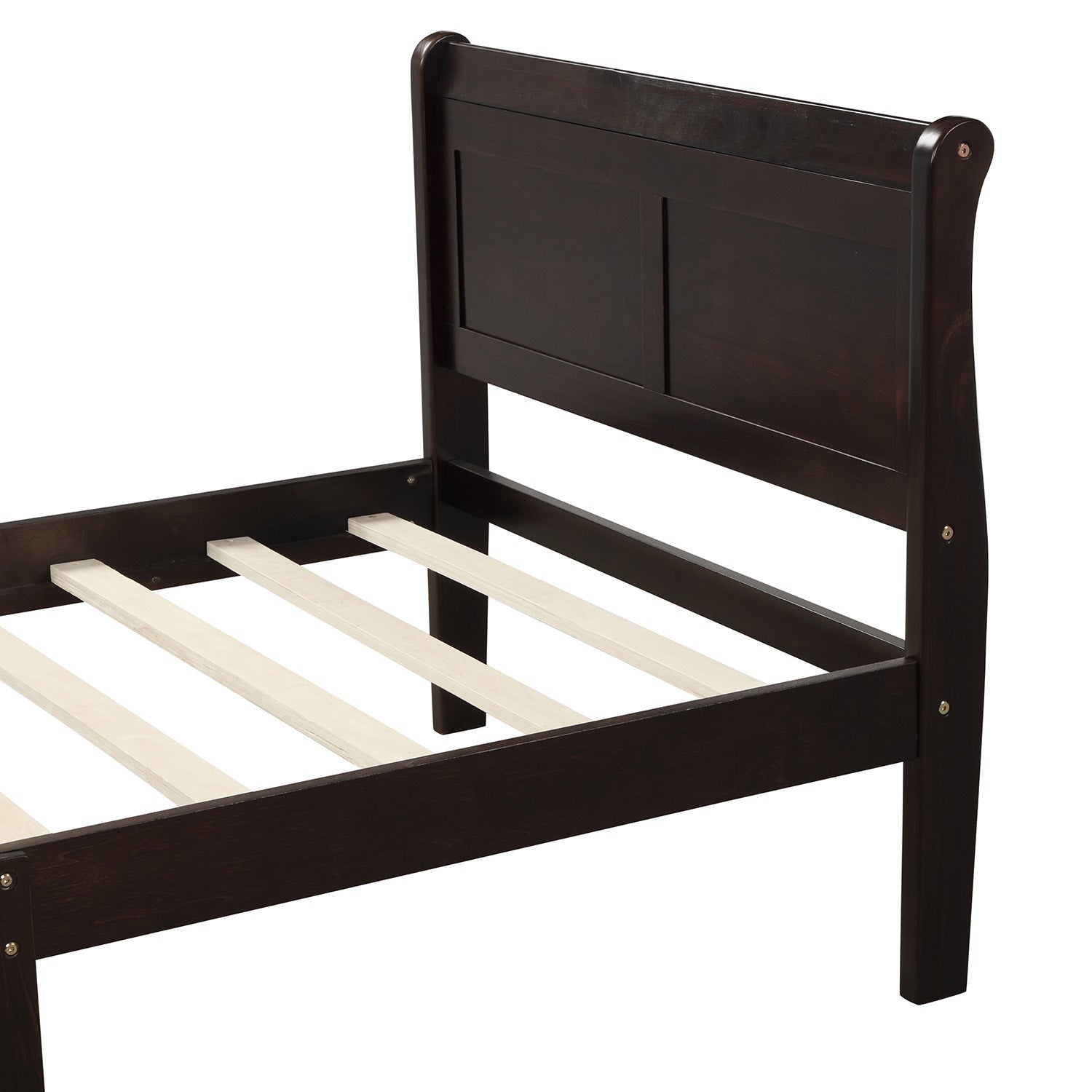 Minimalist Wood Platform Twin Bed Frame with Headboard and Footboard (WF192439AAP) - Direct Wicker
