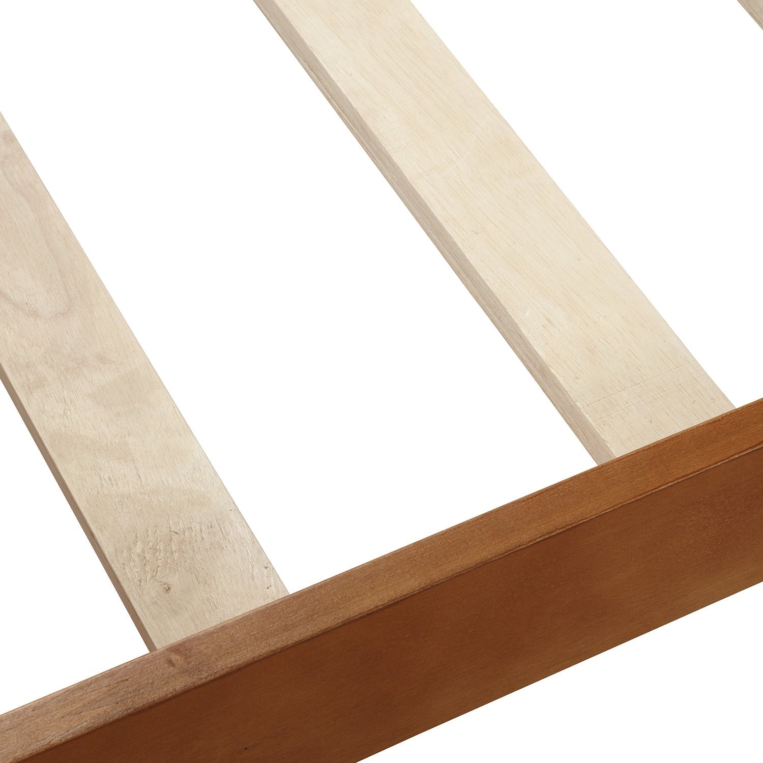 Minimalist Wood Platform Twin Bed Frame with Sleigh Headboard (WF192439AAL) - Direct Wicker