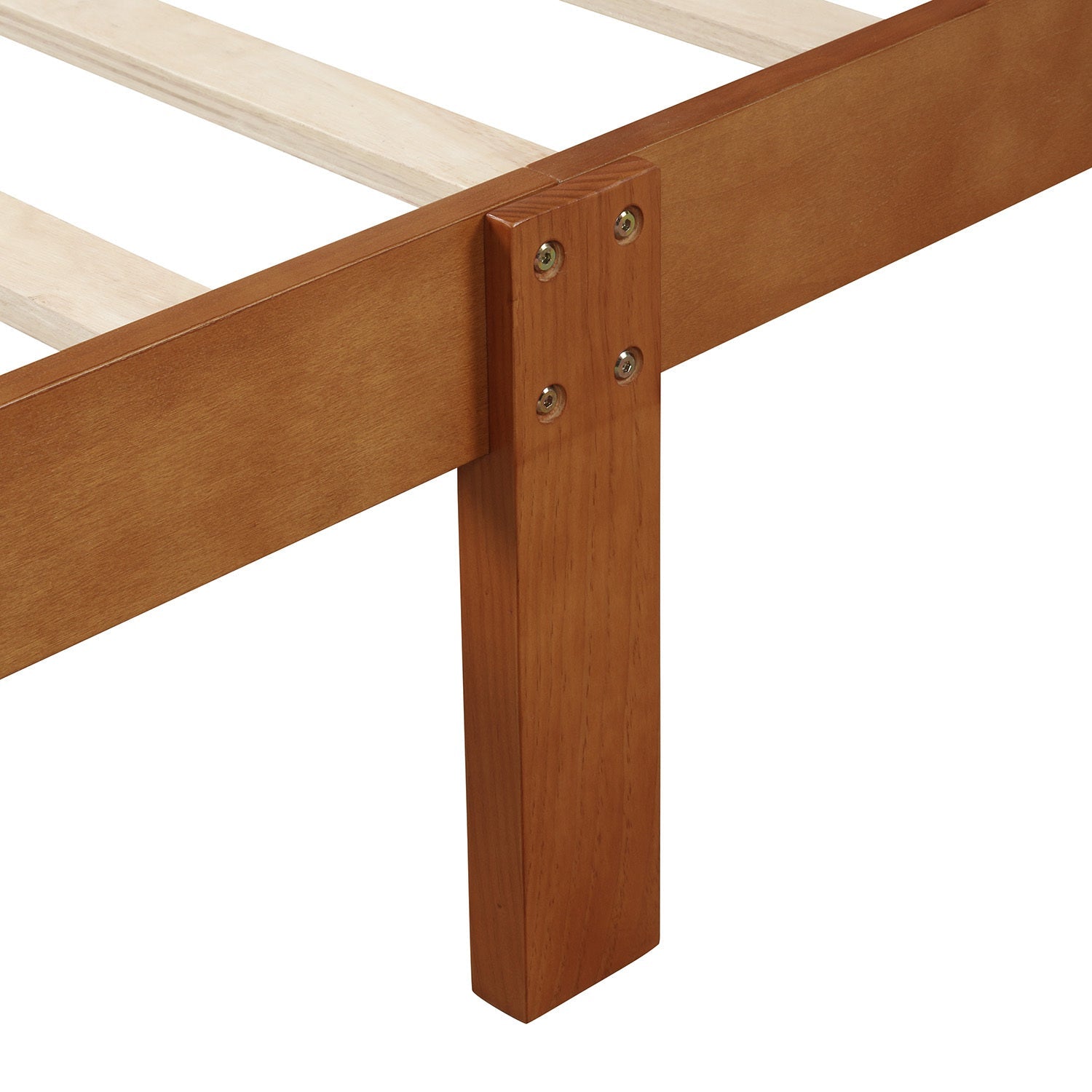 Minimalist Wood Platform Twin Bed Frame with Sleigh Headboard (WF192439AAL) - Direct Wicker