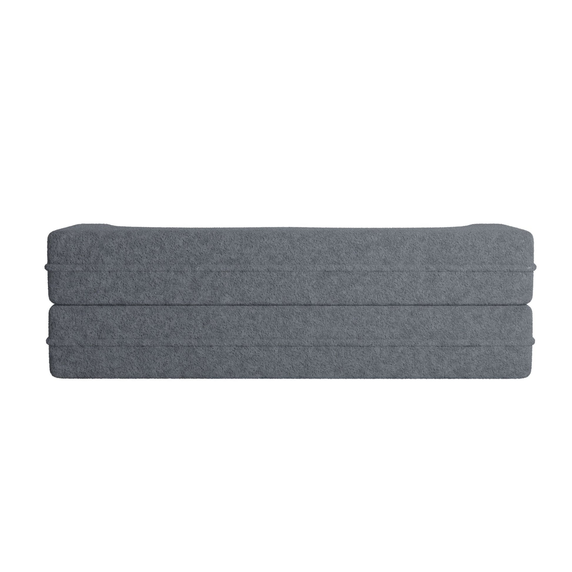 Modern Floor Sofa, with 2 Pillows, Convertible Teddy Fabric Foam Filled Bed (W1885P272261) - Direct Wicker