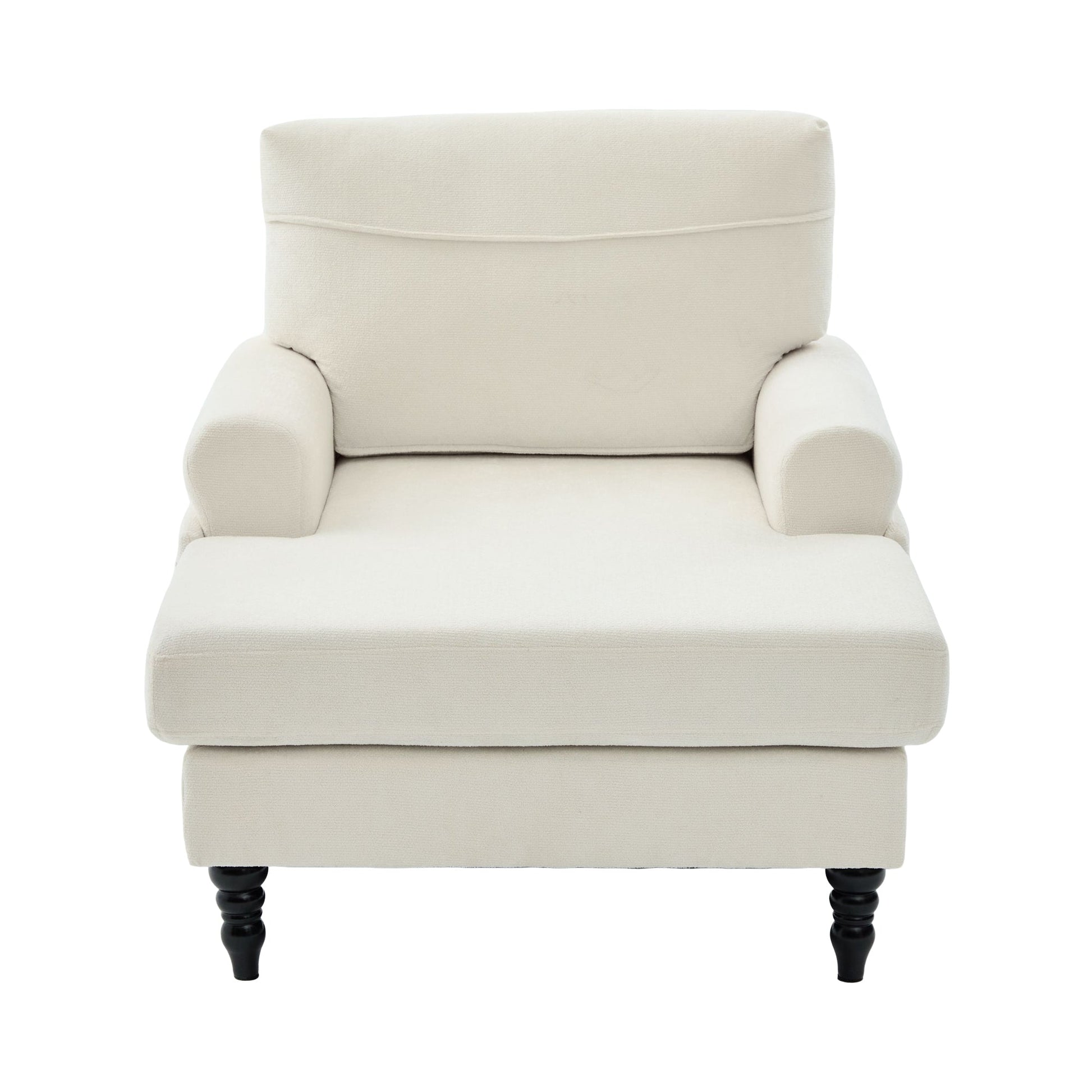 Modern Minimalist Chenille Fabric Chaise Lounge Recliner Single Sofa (W395P371331) - Direct Wicker