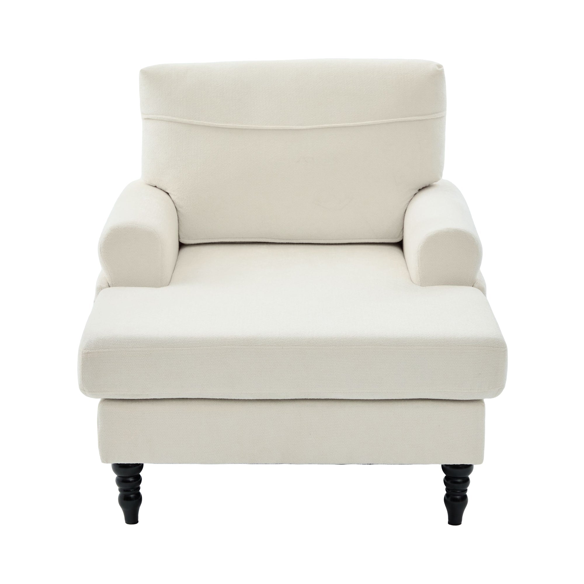 Modern Minimalist Chenille Fabric Chaise Lounge Recliner Single Sofa (W395P371331) - Direct Wicker