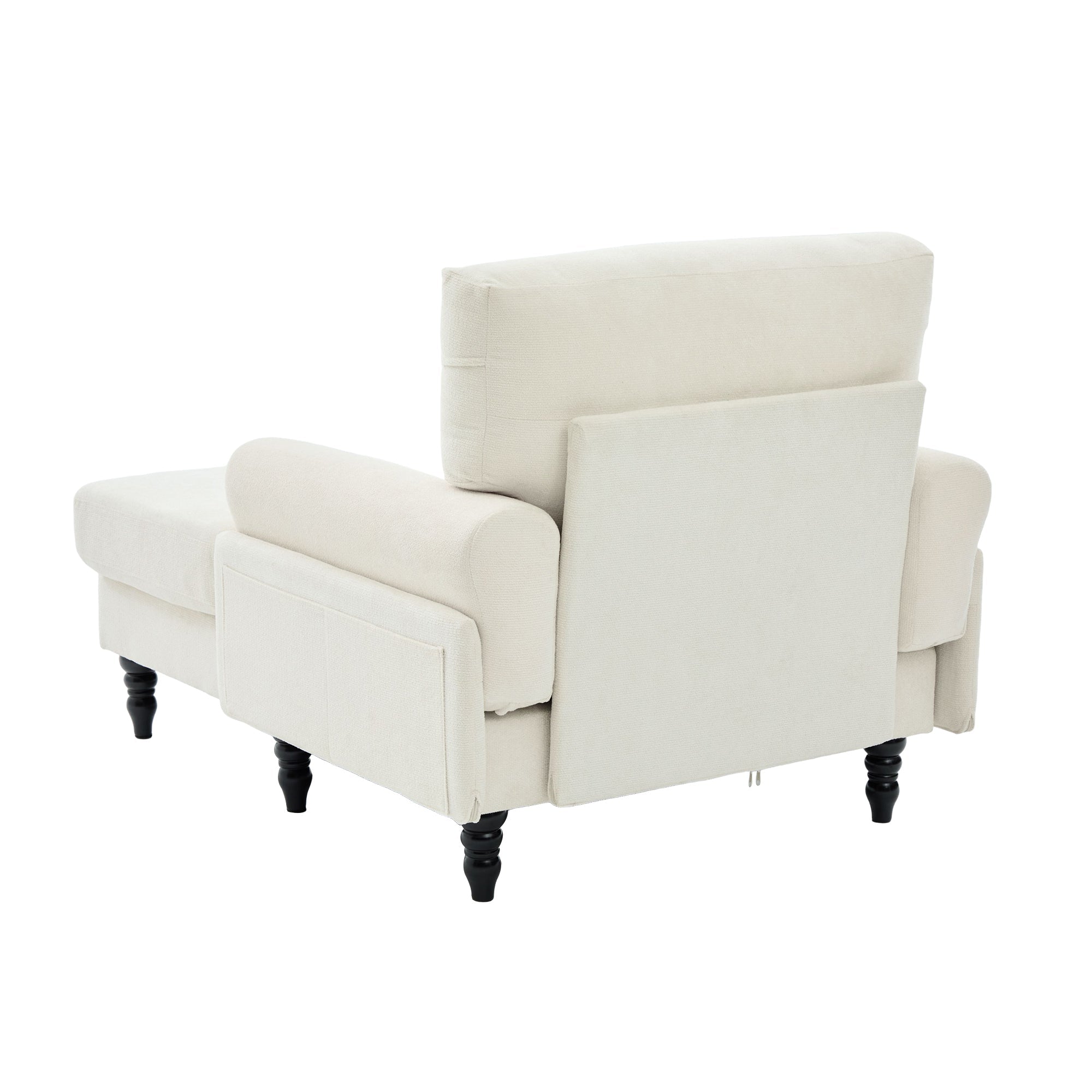 Modern Minimalist Chenille Fabric Chaise Lounge Recliner Single Sofa (W395P371331) - Direct Wicker