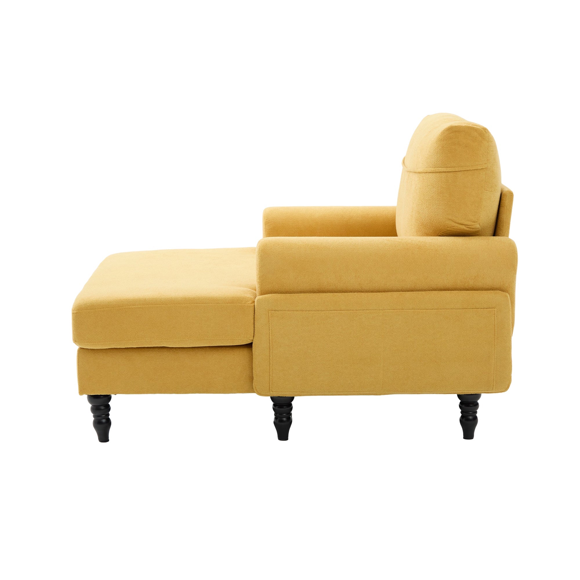 Modern Minimalist Chenille Fabric Chaise Lounge Recliner Single Sofa (W395P371336) - Direct Wicker