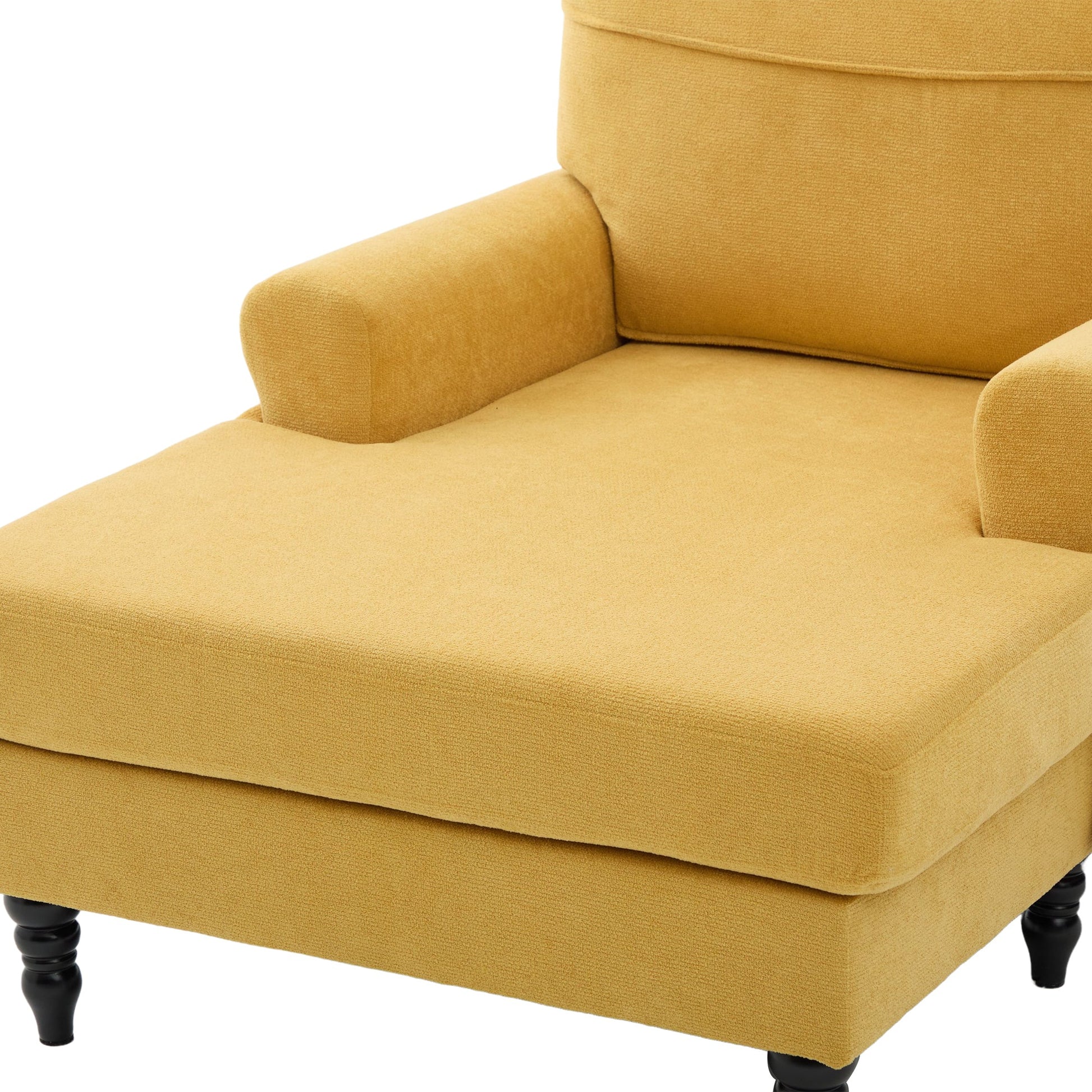 Modern Minimalist Chenille Fabric Chaise Lounge Recliner Single Sofa (W395P371336) - Direct Wicker
