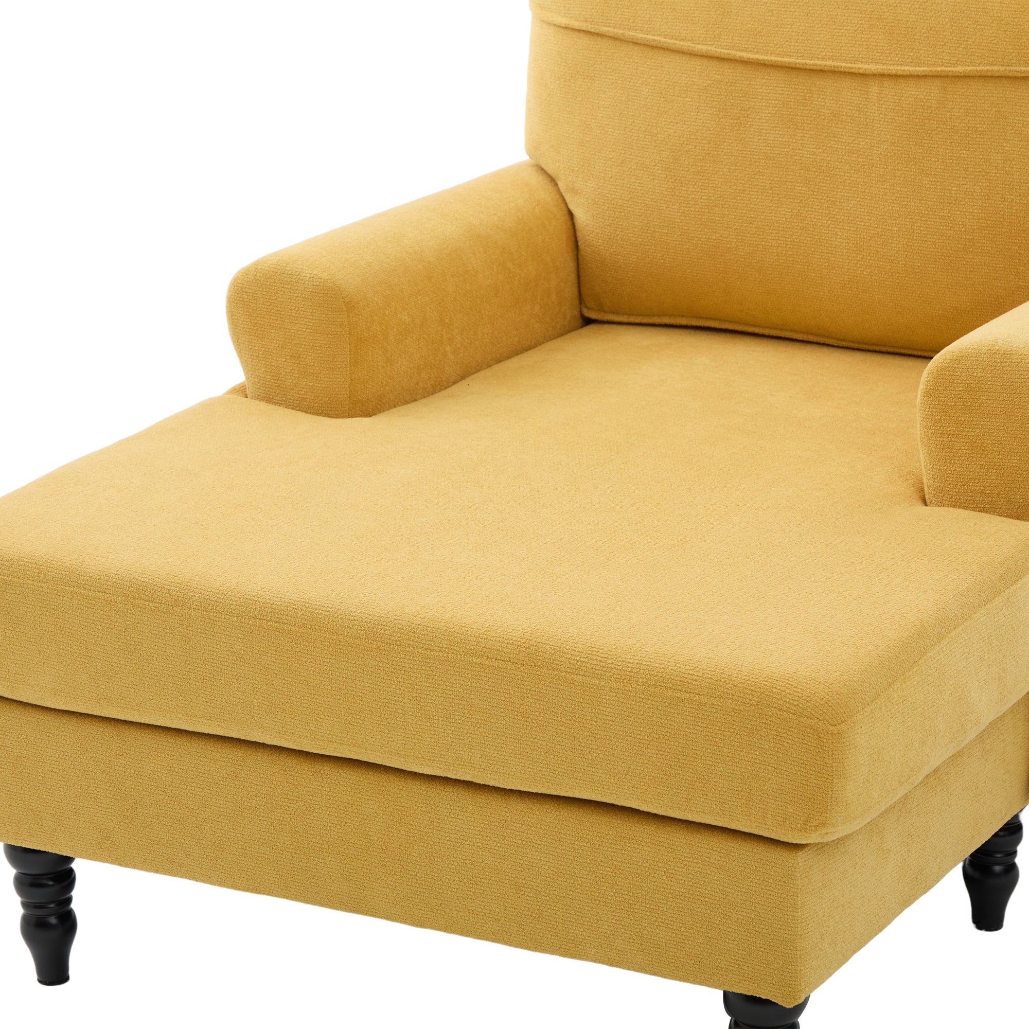 Modern Minimalist Chenille Fabric Chaise Lounge Recliner Single Sofa (W395P371336) - Direct Wicker