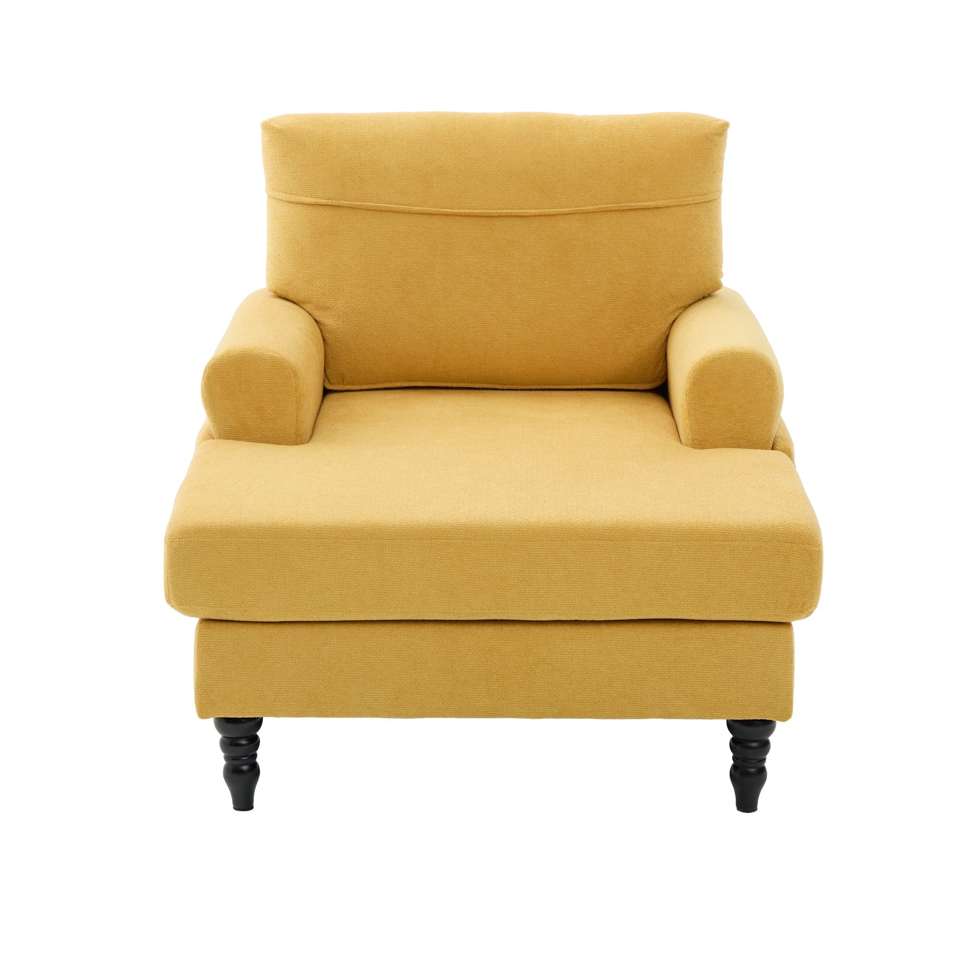 Modern Minimalist Chenille Fabric Chaise Lounge Recliner Single Sofa (W395P371336) - Direct Wicker
