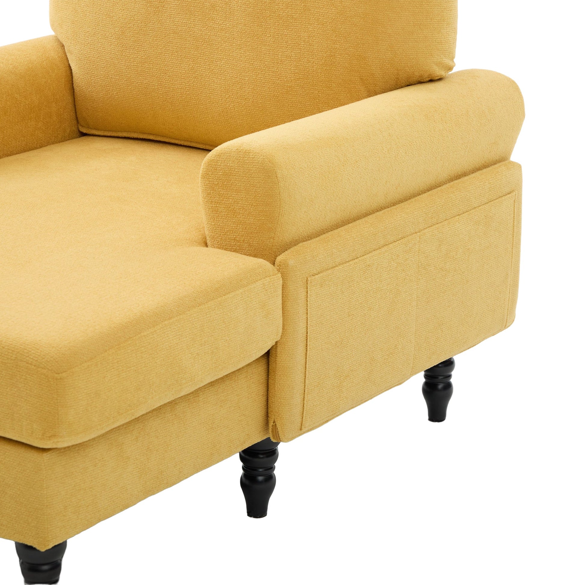 Modern Minimalist Chenille Fabric Chaise Lounge Recliner Single Sofa (W395P371336) - Direct Wicker