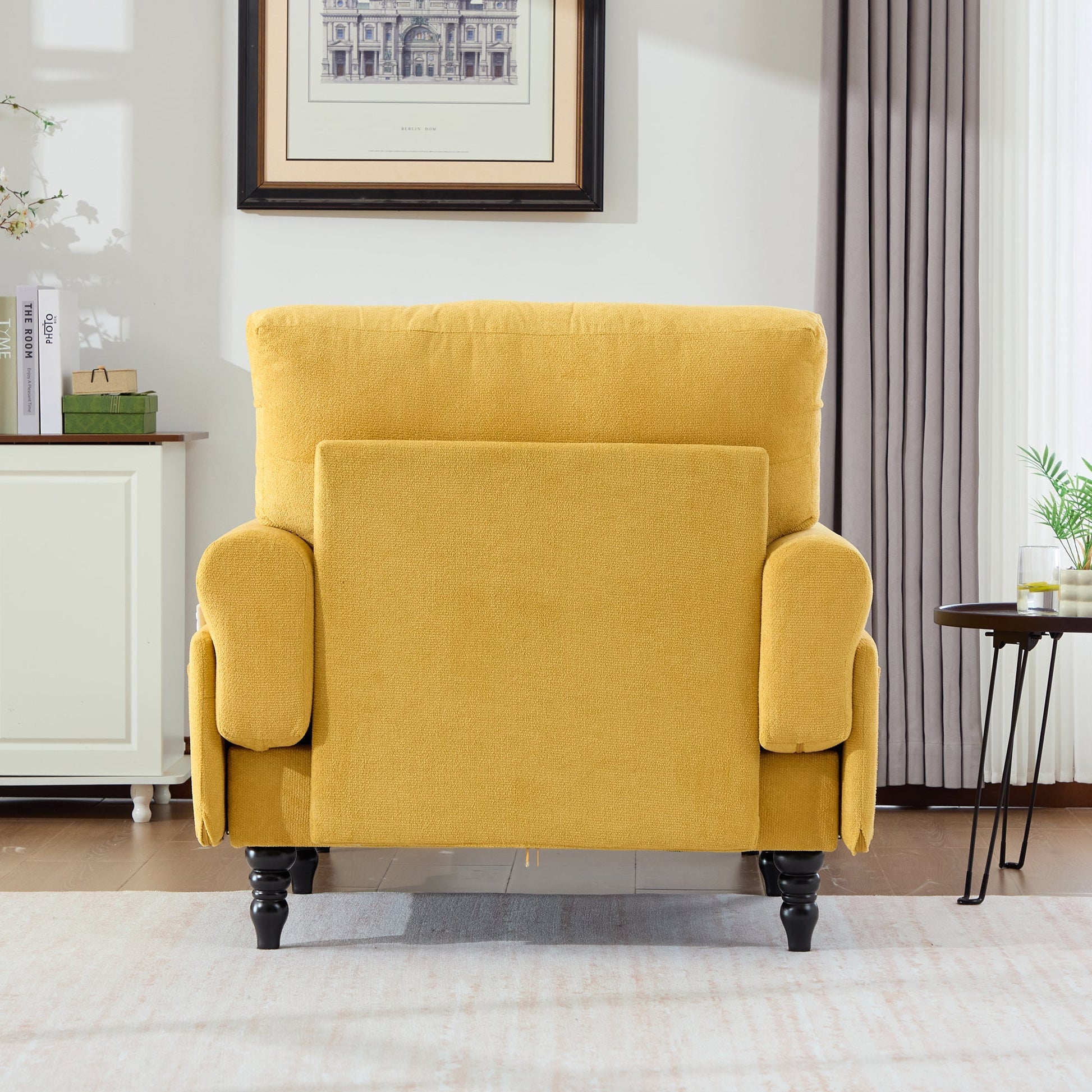 Modern Minimalist Chenille Fabric Chaise Lounge Recliner Single Sofa (W395P371336) - Direct Wicker