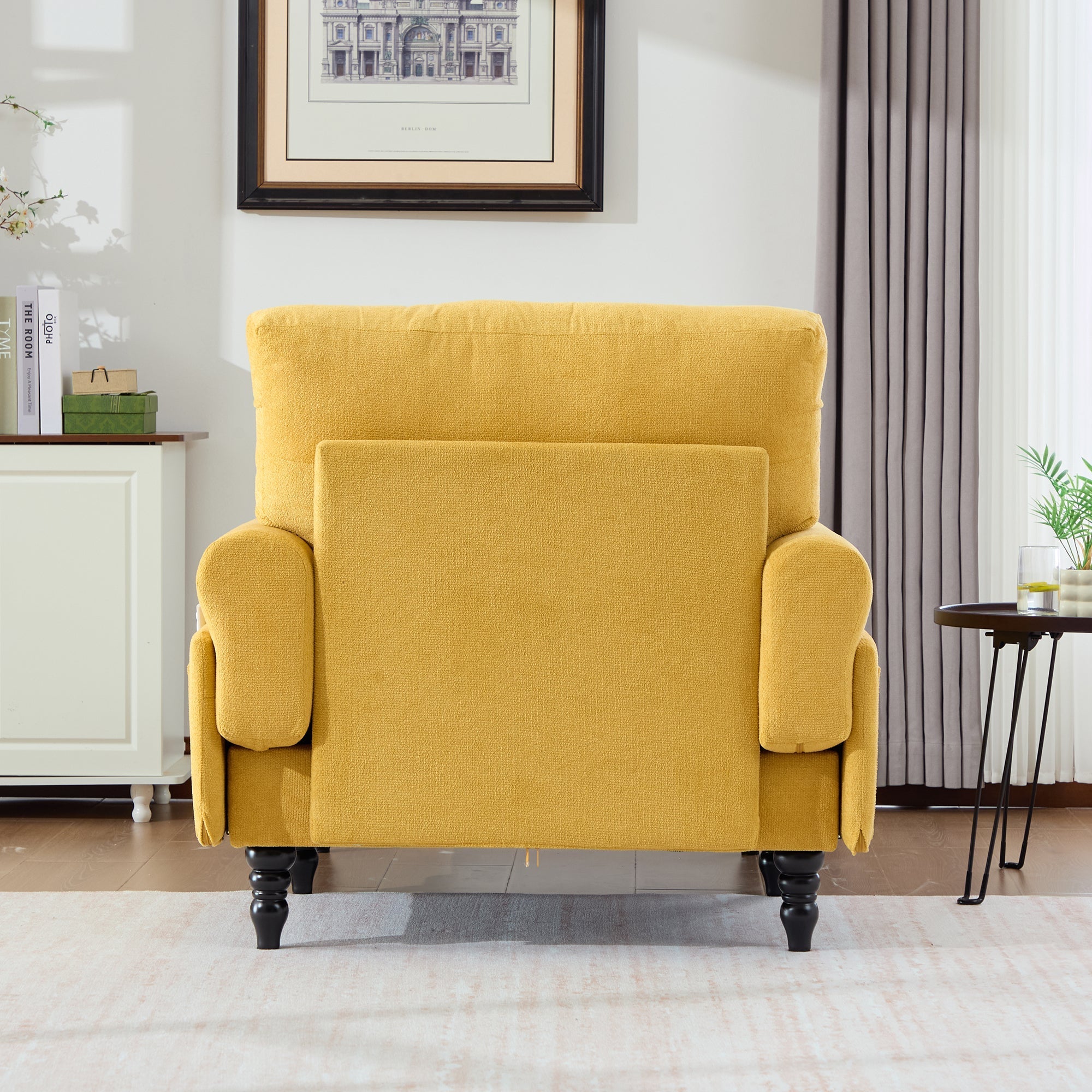 Modern Minimalist Chenille Fabric Chaise Lounge Recliner Single Sofa (W395P371336) - Direct Wicker