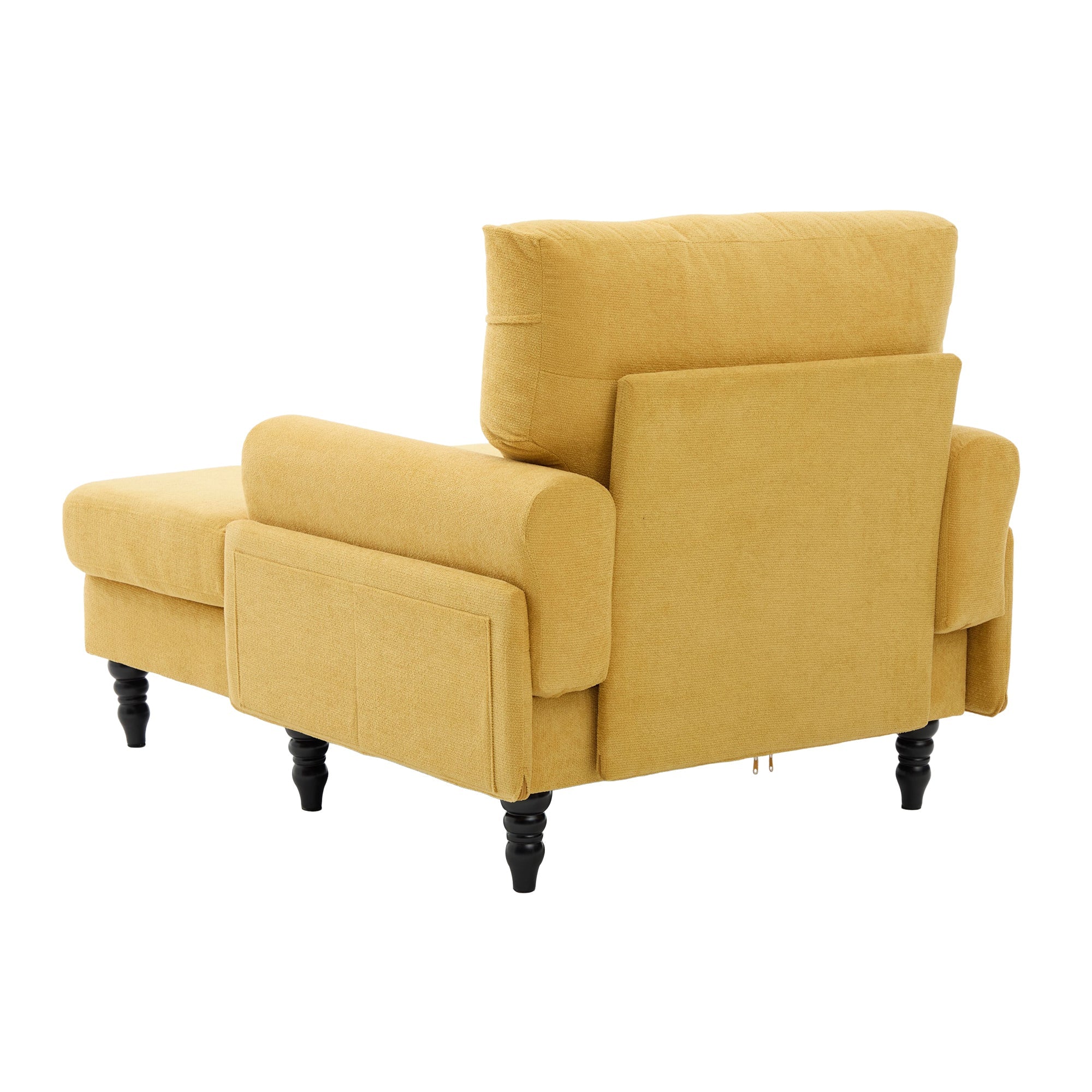 Modern Minimalist Chenille Fabric Chaise Lounge Recliner Single Sofa (W395P371336) - Direct Wicker