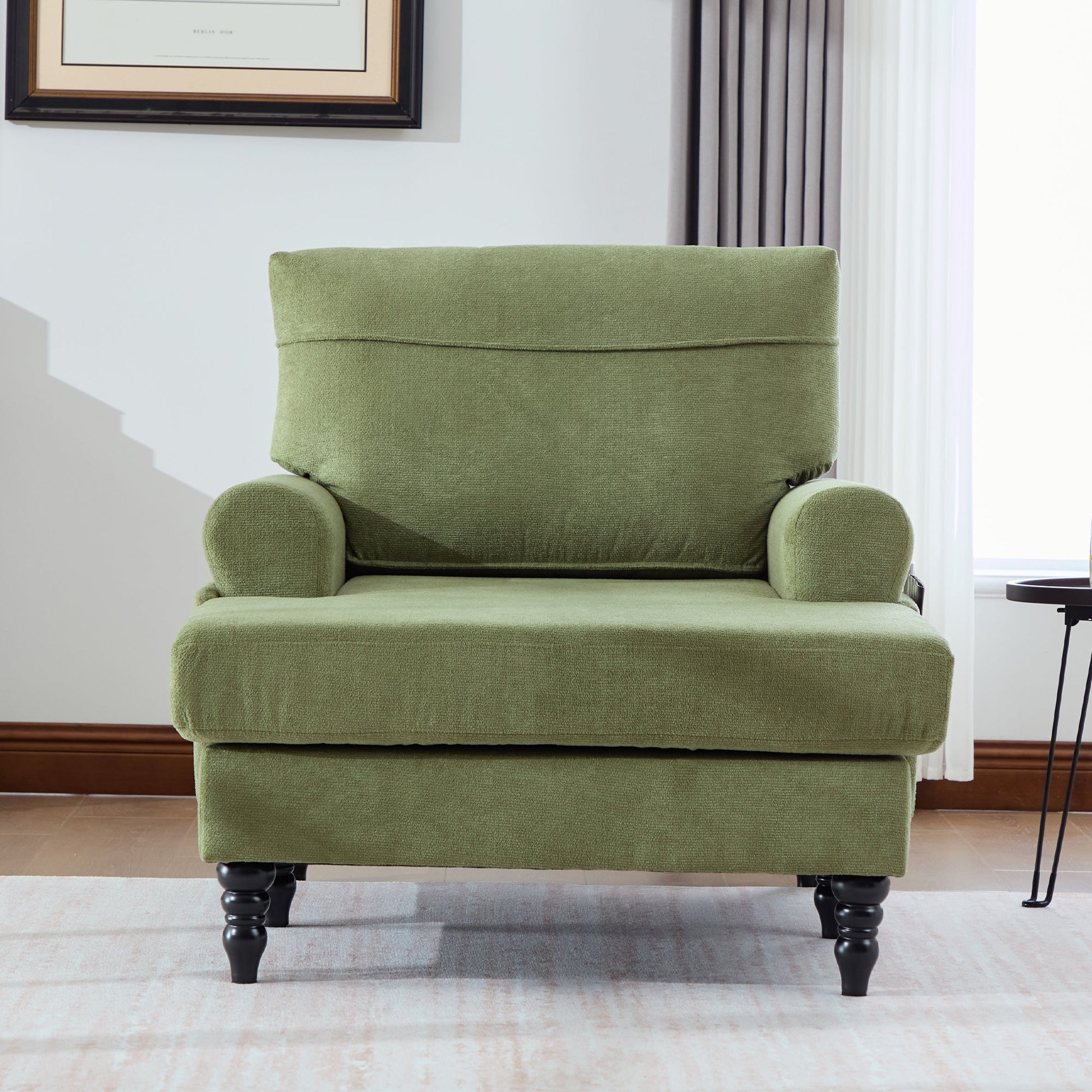 Modern Minimalist Chenille Fabric Chaise Lounge Recliner Single Sofa (W395P371338) - Direct Wicker