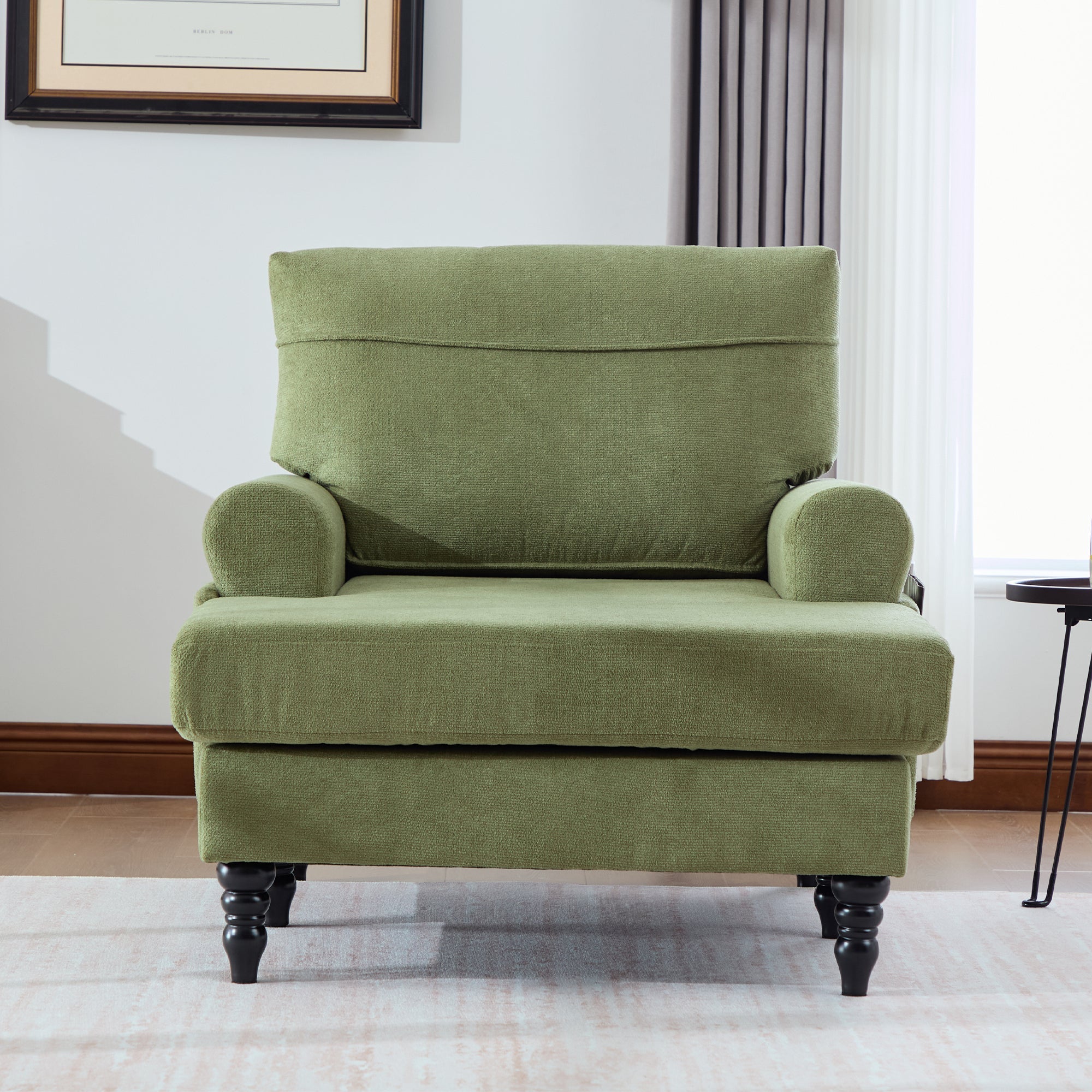 Modern Minimalist Chenille Fabric Chaise Lounge Recliner Single Sofa (W395P371338) - Direct Wicker
