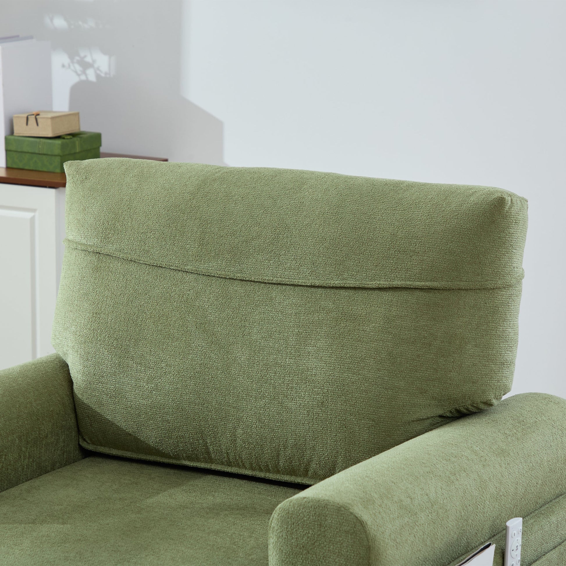 Modern Minimalist Chenille Fabric Chaise Lounge Recliner Single Sofa (W395P371338) - Direct Wicker