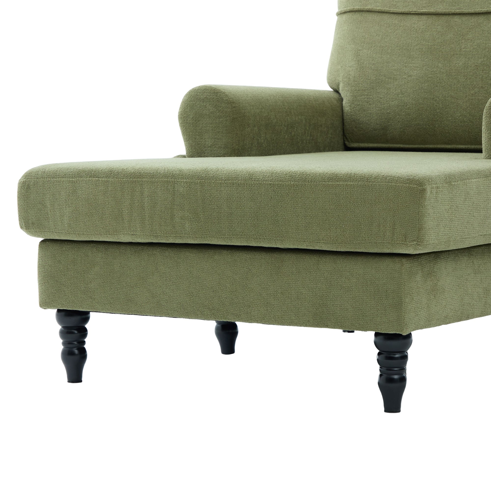Modern Minimalist Chenille Fabric Chaise Lounge Recliner Single Sofa (W395P371338) - Direct Wicker