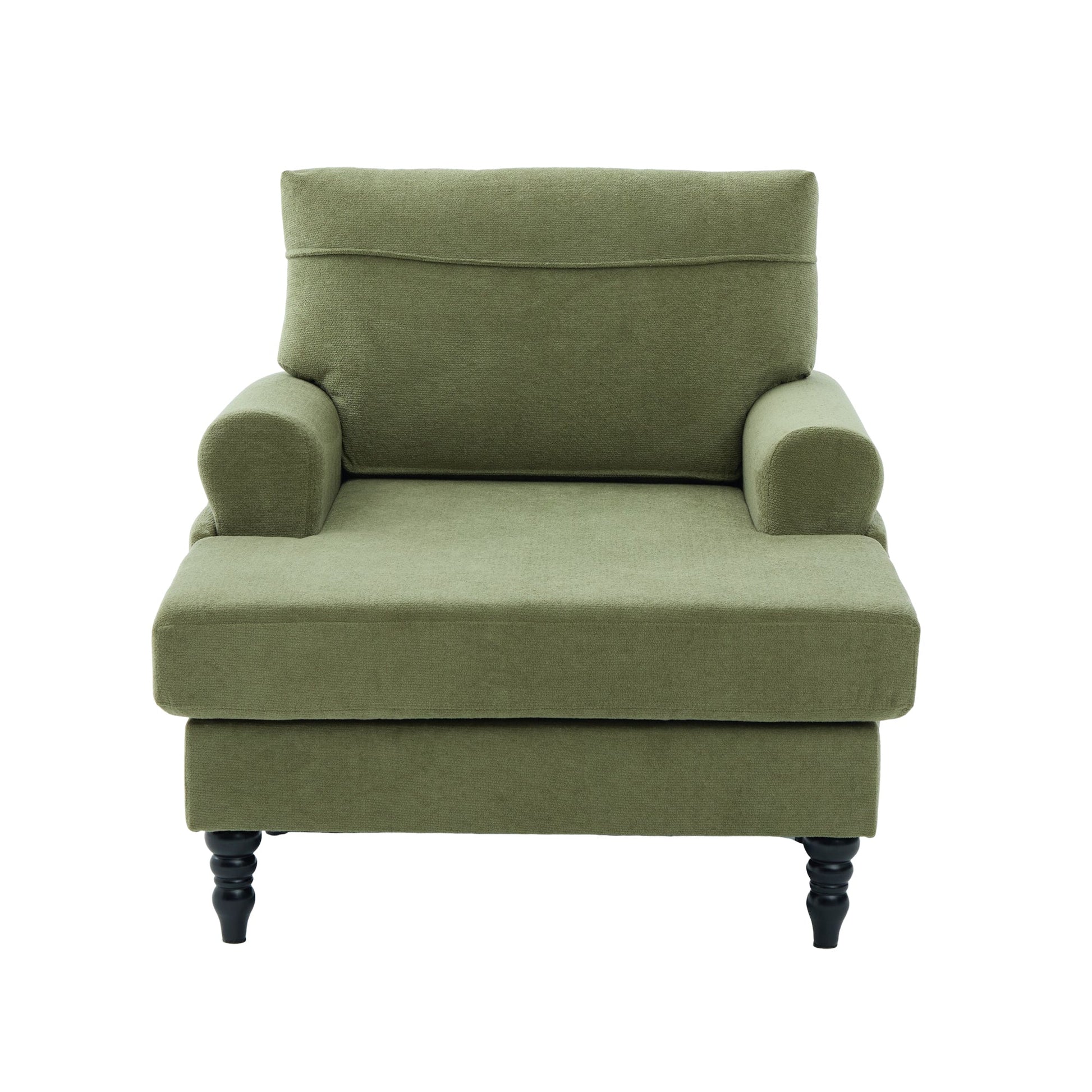 Modern Minimalist Chenille Fabric Chaise Lounge Recliner Single Sofa (W395P371338) - Direct Wicker
