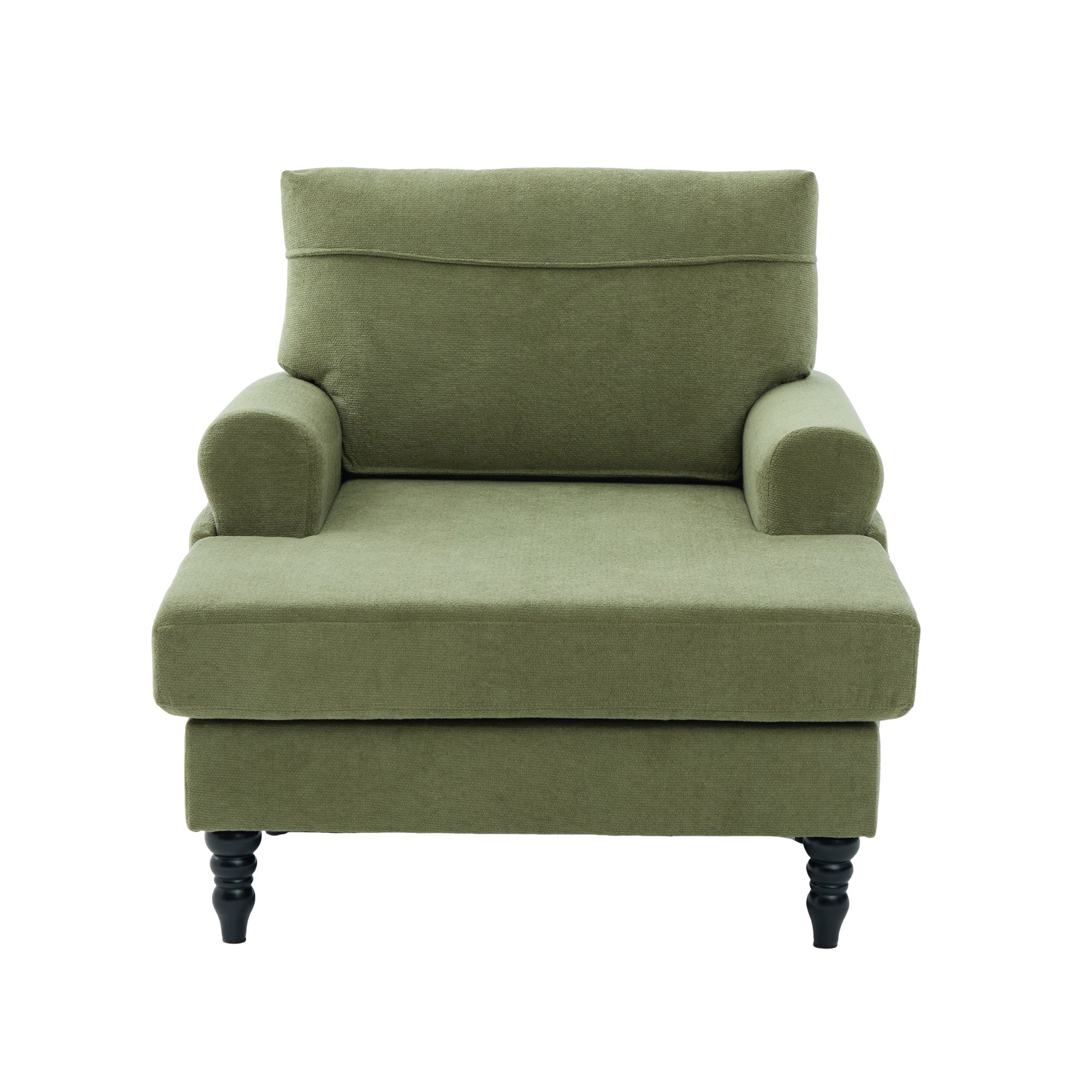Modern Minimalist Chenille Fabric Chaise Lounge Recliner Single Sofa (W395P371338) - Direct Wicker