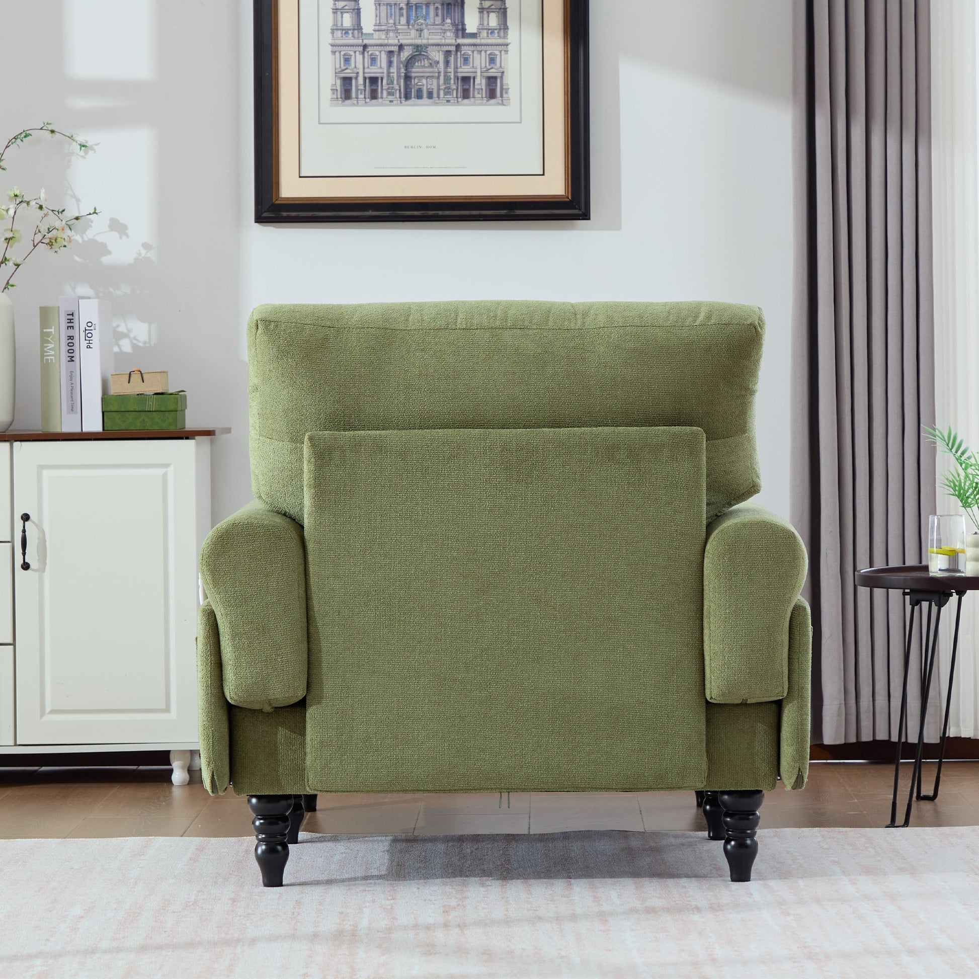 Modern Minimalist Chenille Fabric Chaise Lounge Recliner Single Sofa (W395P371338) - Direct Wicker