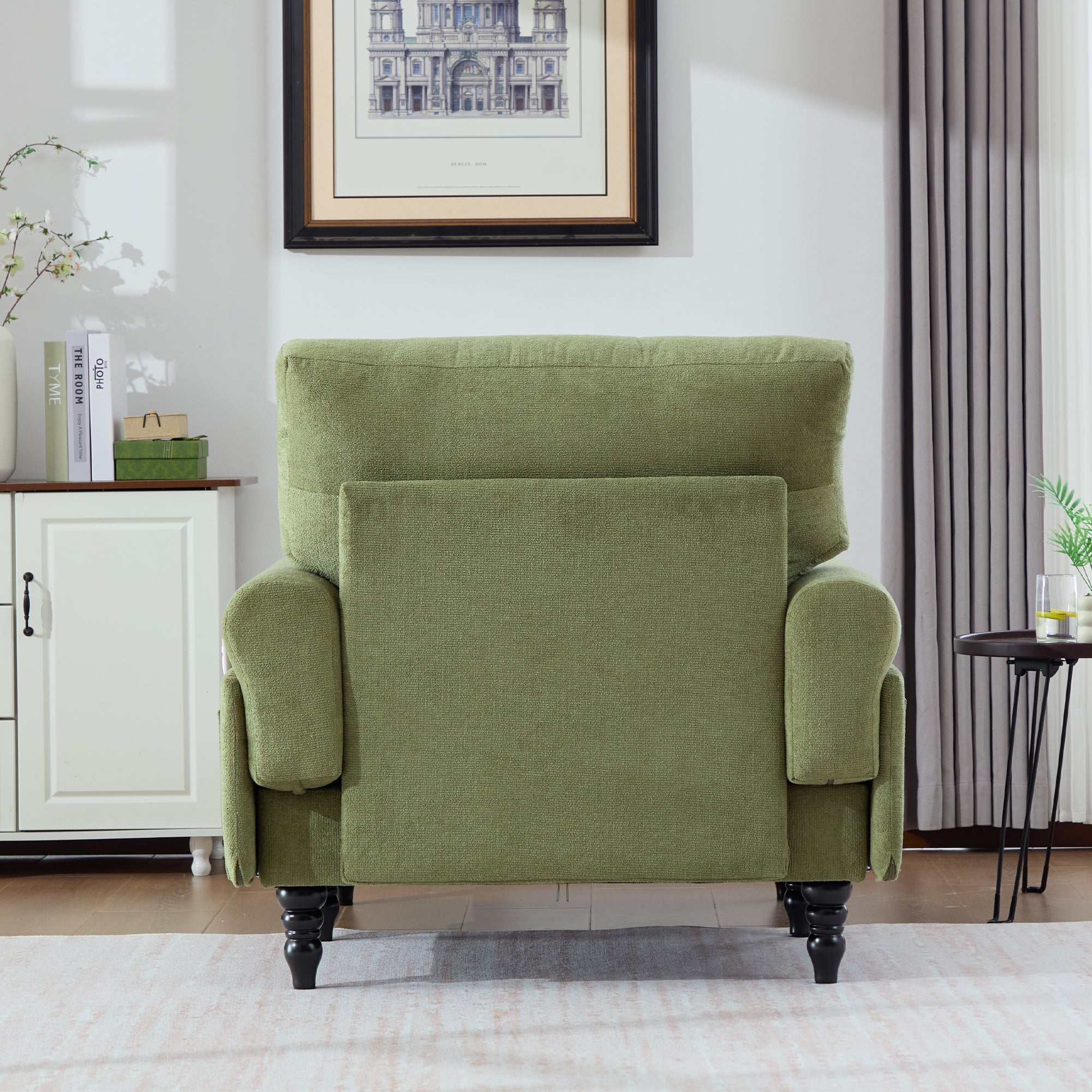 Modern Minimalist Chenille Fabric Chaise Lounge Recliner Single Sofa (W395P371338) - Direct Wicker