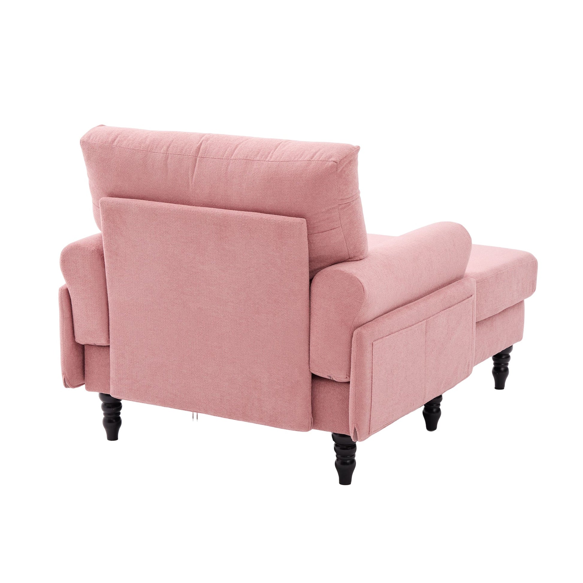 Modern Minimalist Chenille Fabric Chaise Lounge Recliner Single Sofa (W395P371343) - Direct Wicker