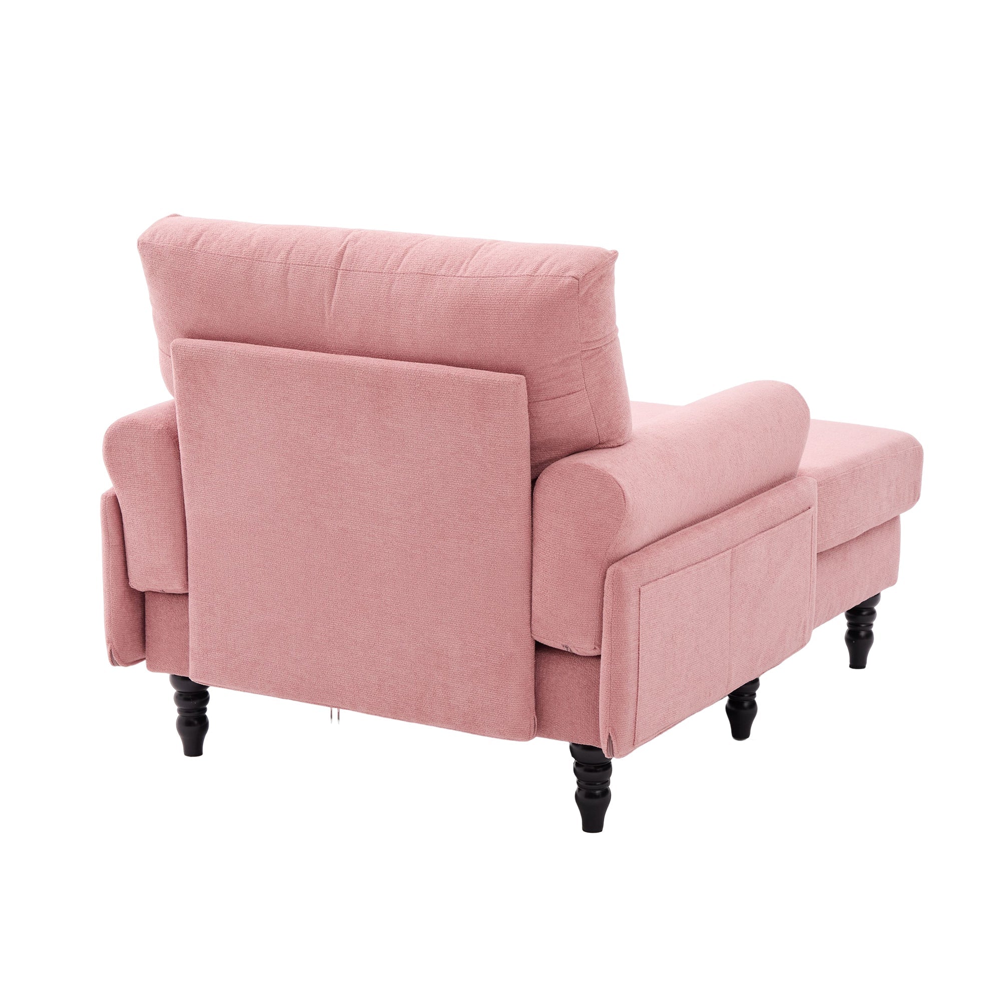 Modern Minimalist Chenille Fabric Chaise Lounge Recliner Single Sofa (W395P371343) - Direct Wicker