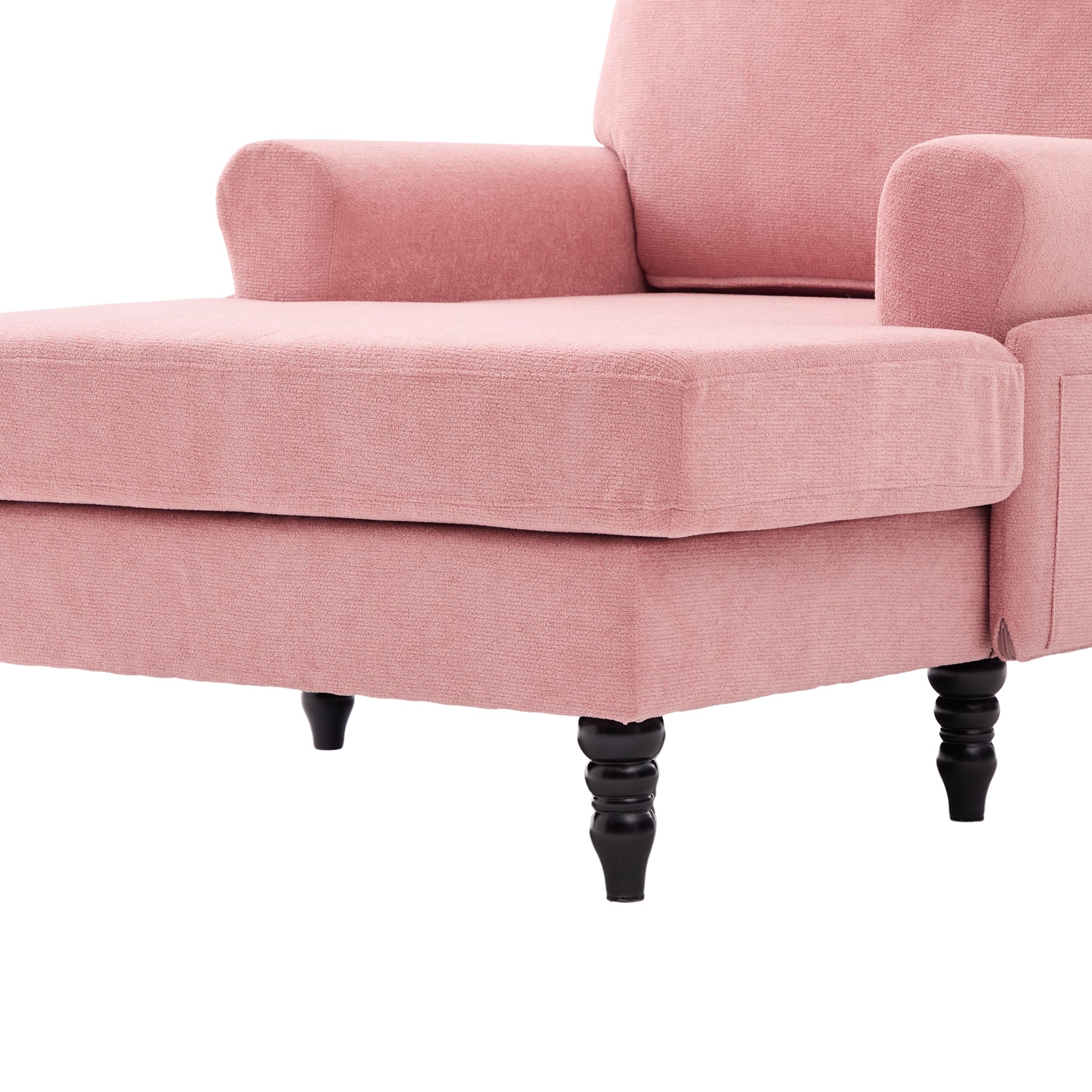 Modern Minimalist Chenille Fabric Chaise Lounge Recliner Single Sofa (W395P371343) - Direct Wicker