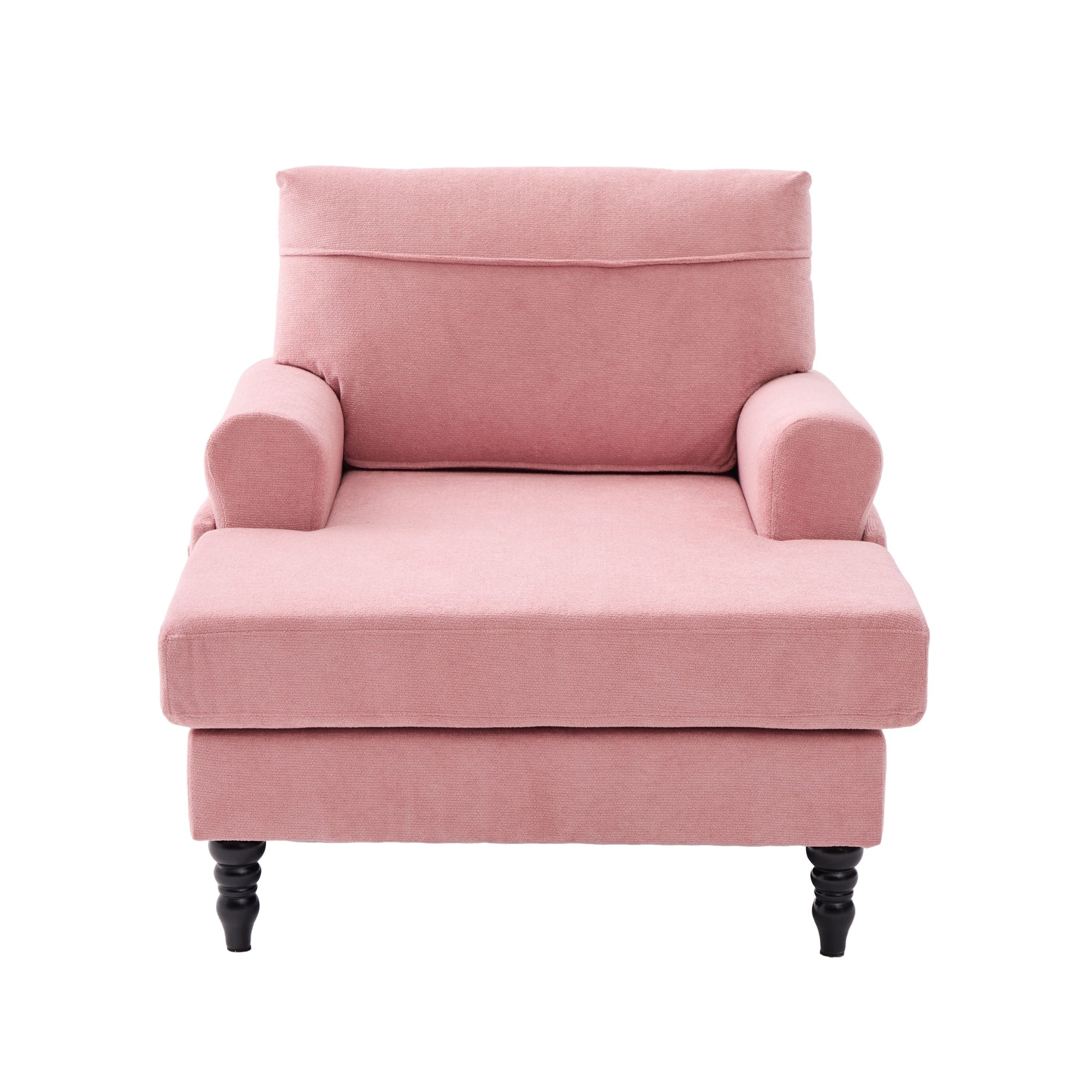 Modern Minimalist Chenille Fabric Chaise Lounge Recliner Single Sofa (W395P371343) - Direct Wicker