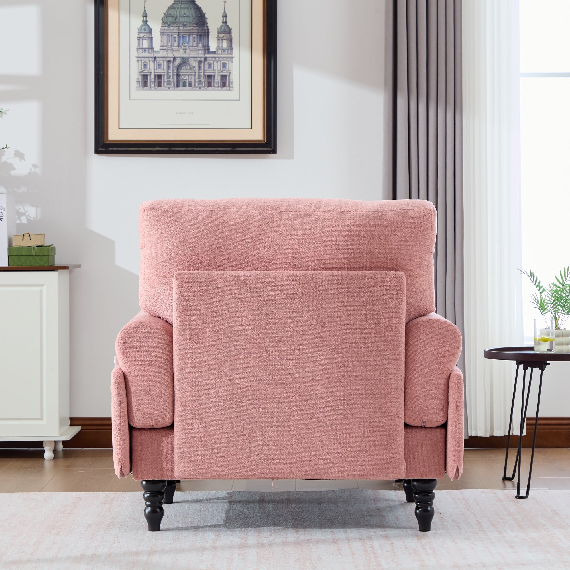 Modern Minimalist Chenille Fabric Chaise Lounge Recliner Single Sofa (W395P371343) - Direct Wicker