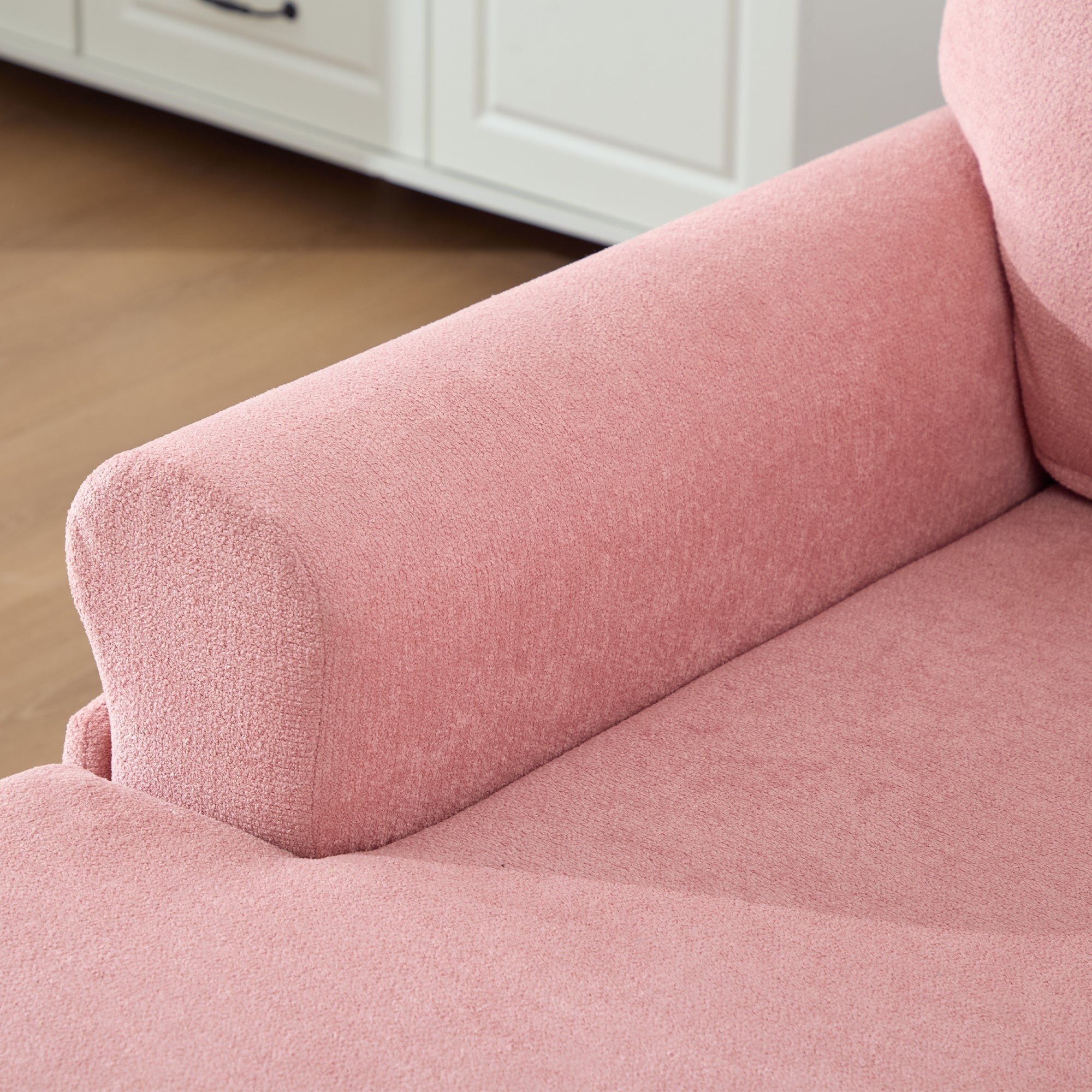 Modern Minimalist Chenille Fabric Chaise Lounge Recliner Single Sofa (W395P371343) - Direct Wicker