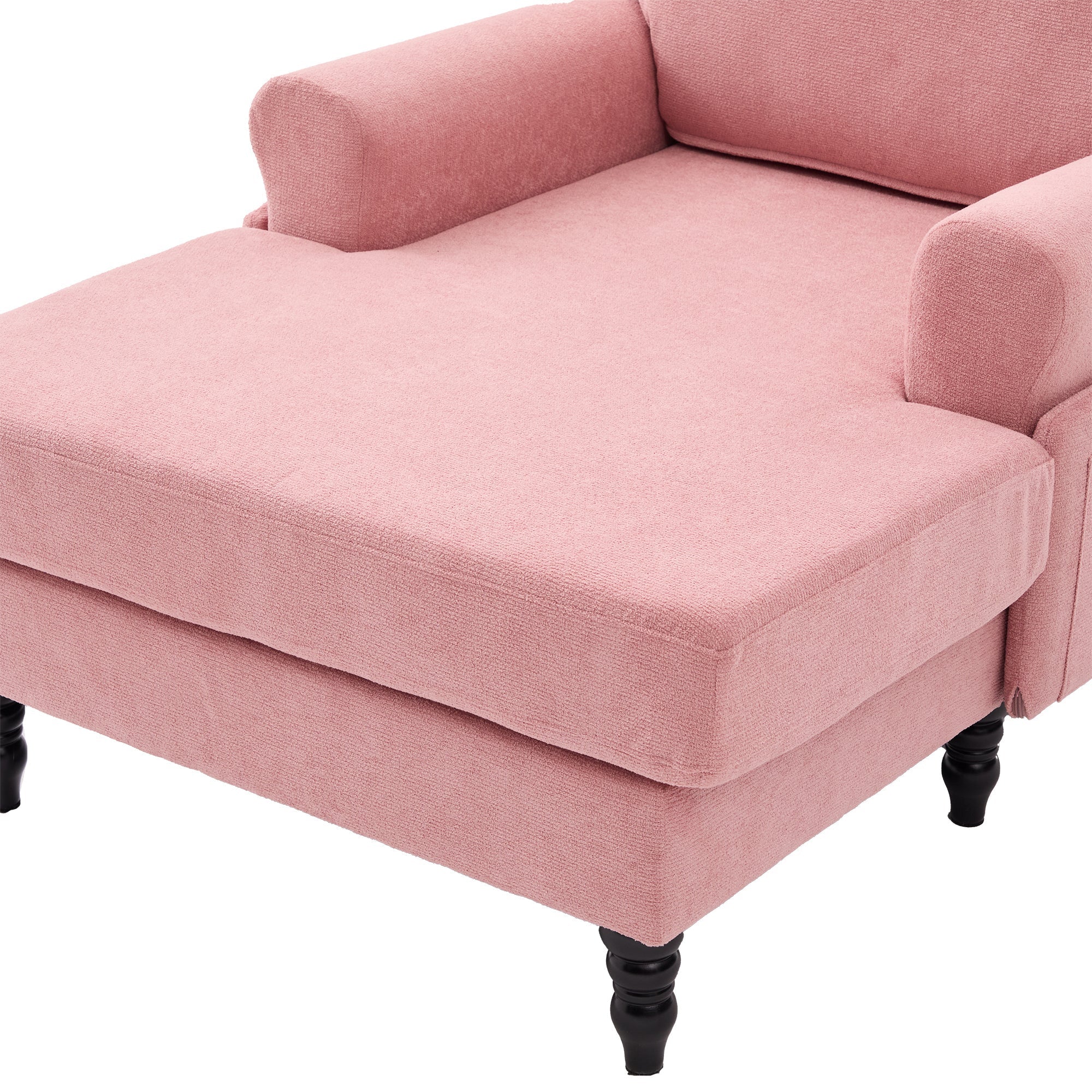 Modern Minimalist Chenille Fabric Chaise Lounge Recliner Single Sofa (W395P371343) - Direct Wicker