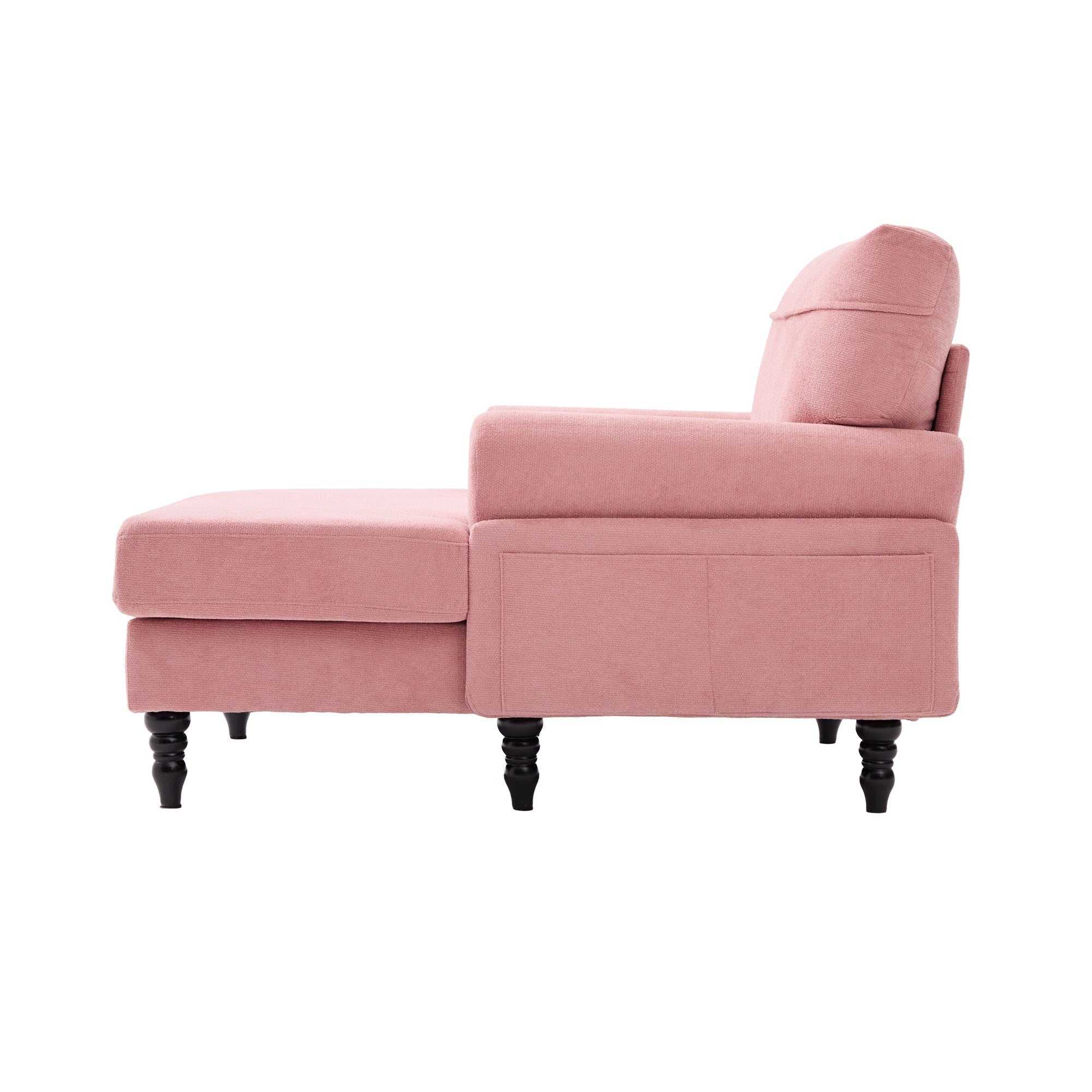 Modern Minimalist Chenille Fabric Chaise Lounge Recliner Single Sofa (W395P371343) - Direct Wicker