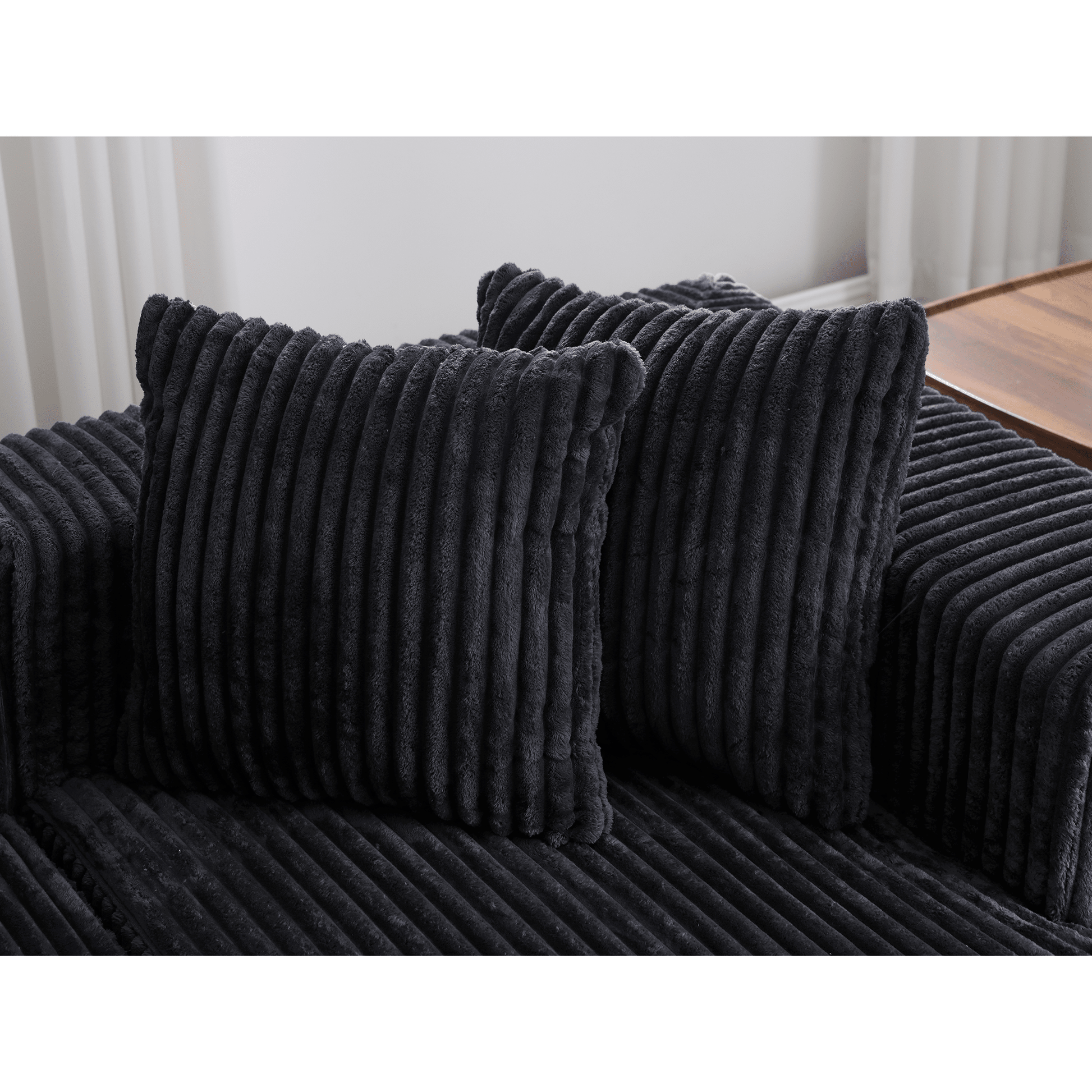 Modular Sectional Couch, U - shaped sofa , Chaise Lounge, Striped fabric (W2981S00011) - Direct Wicker