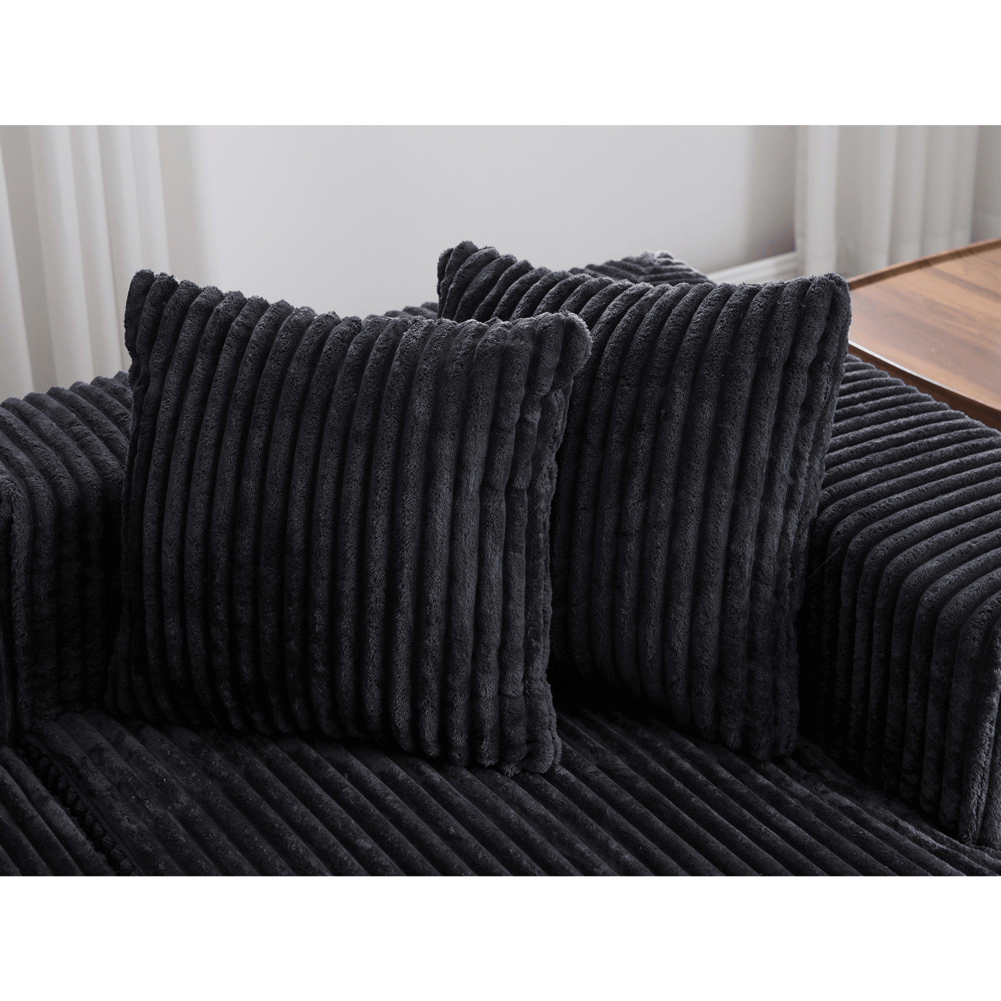 Modular Sectional Couch, U - shaped sofa , Chaise Lounge, Striped fabric (W2981S00011) - Direct Wicker
