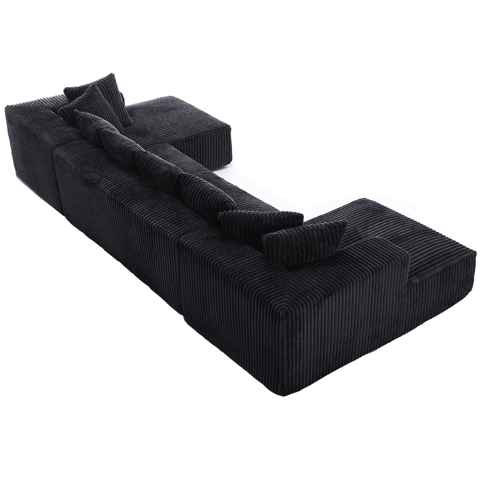 Modular Sectional Couch, U - shaped sofa , Chaise Lounge, Striped fabric (W2981S00011) - Direct Wicker